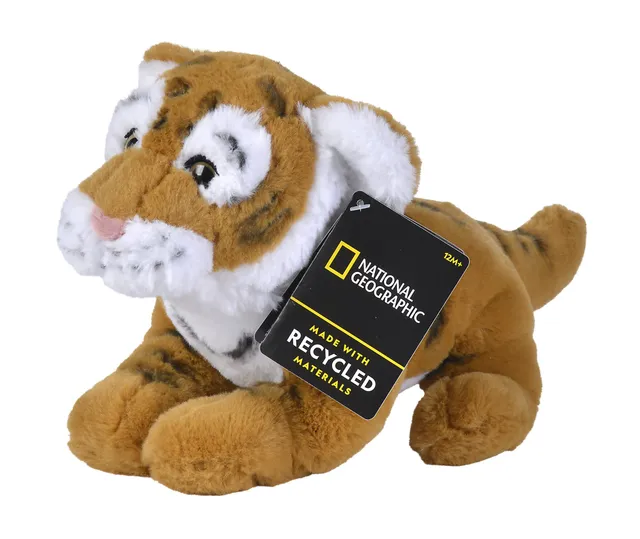 National Geographic Peluche e figurine Tigre del Bengala peluche 25 cm riciclato