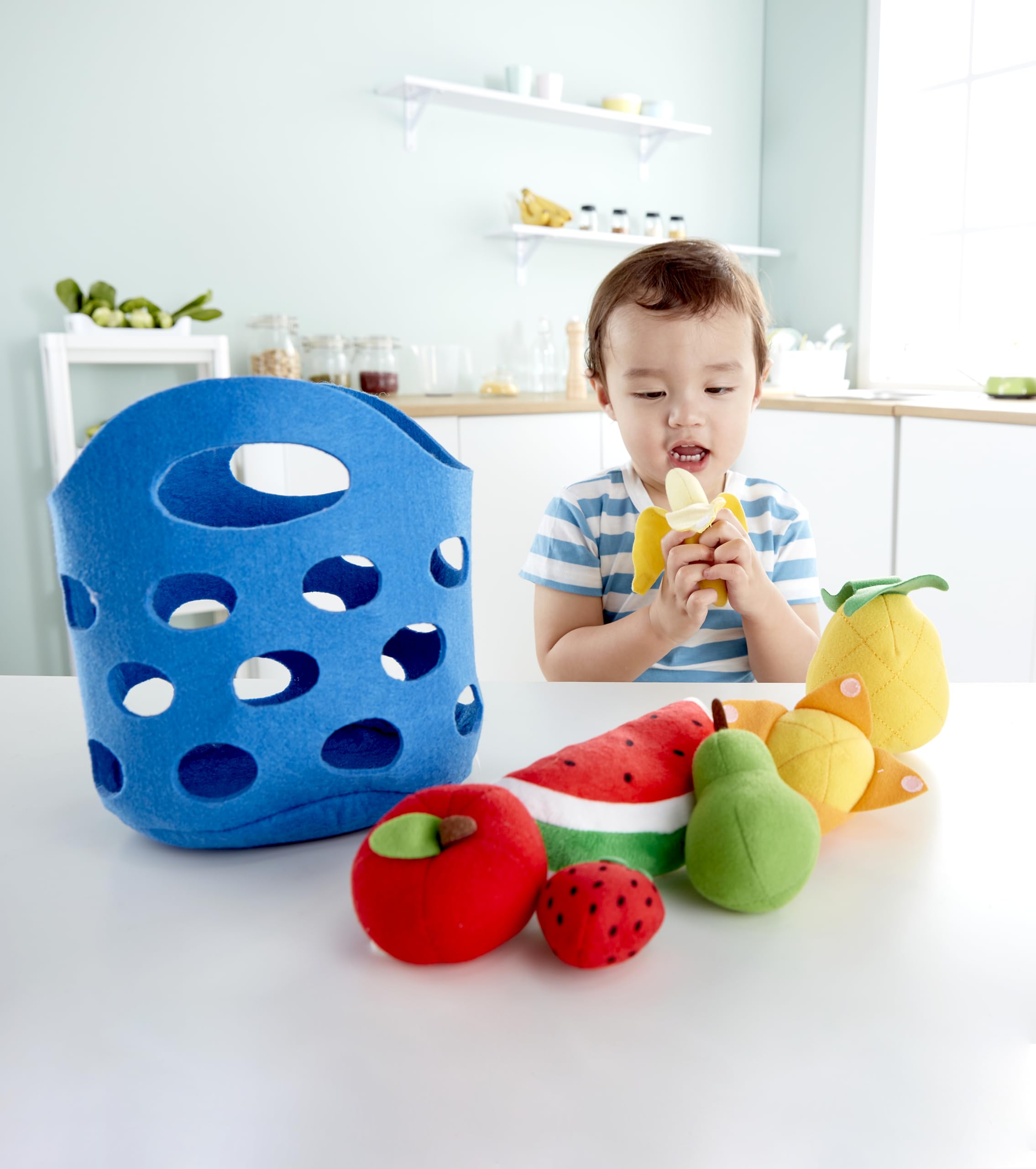Hape Cucina e accessori cesto di frutta giocattolo in feltro