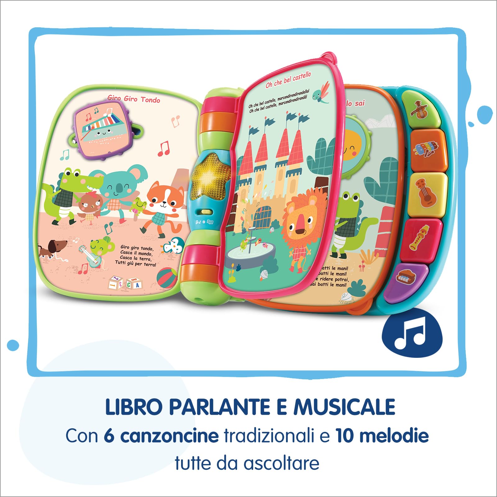 VTech Giocattoli 0-12 mesi Il Mio Primo Libro Interattivo Canzoncine
