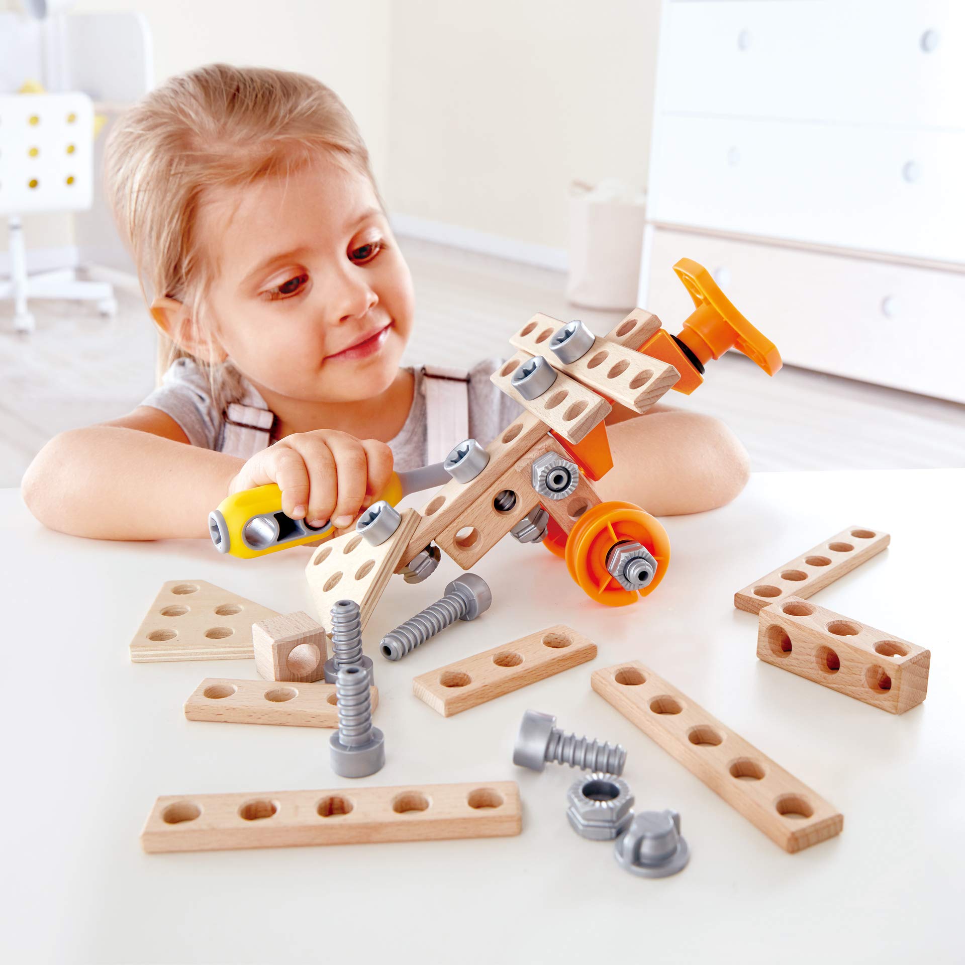 Hape Junior Inventor Starter Kit costruzioni 42 pezzi in legno