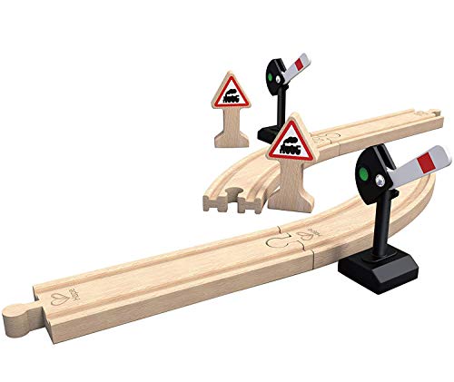 Hape Treno E3724 set di binari e segnali meccanici
