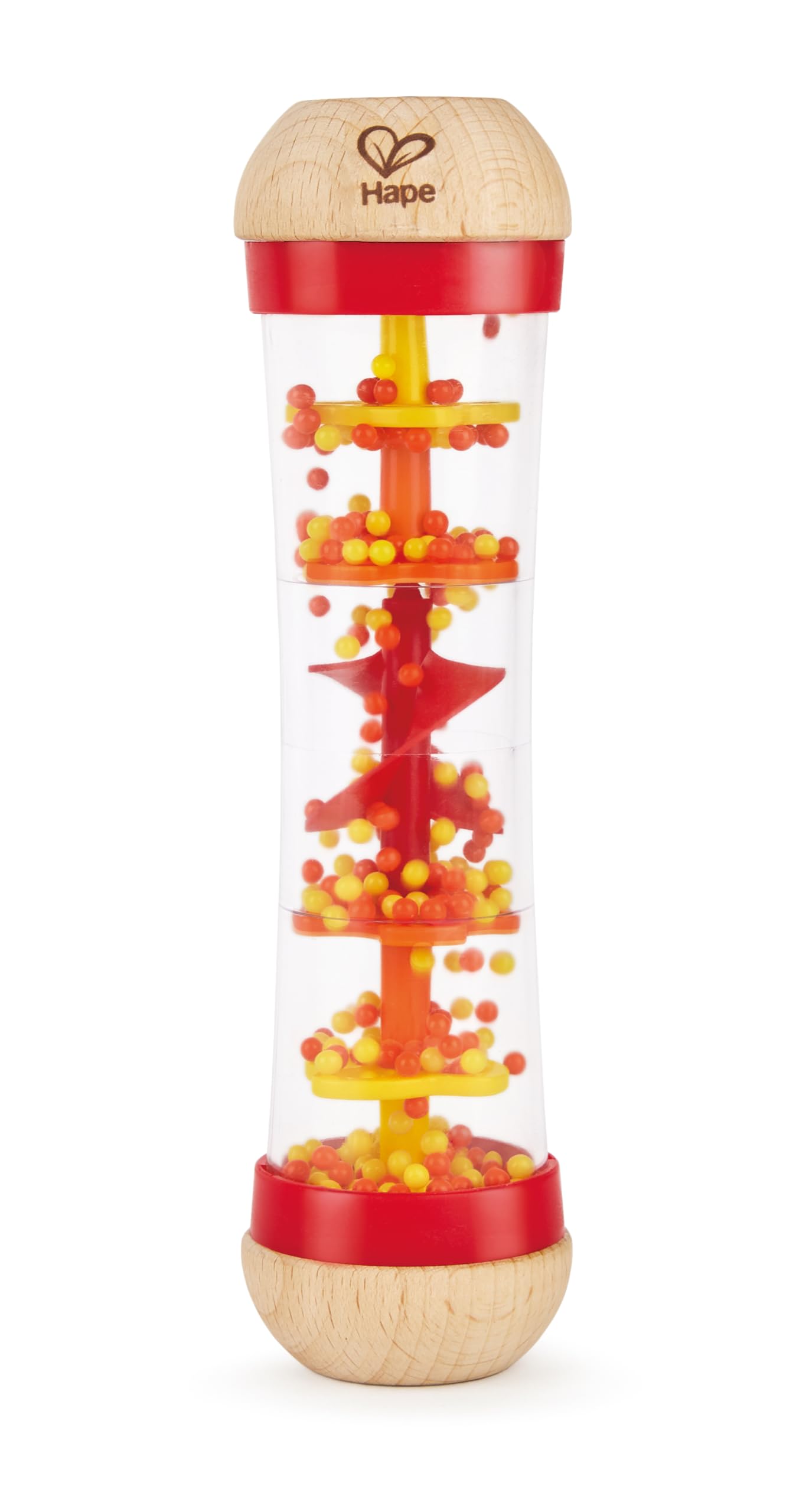 Hape Giochi musicali Cascata di Perline bastone della pioggia rosso