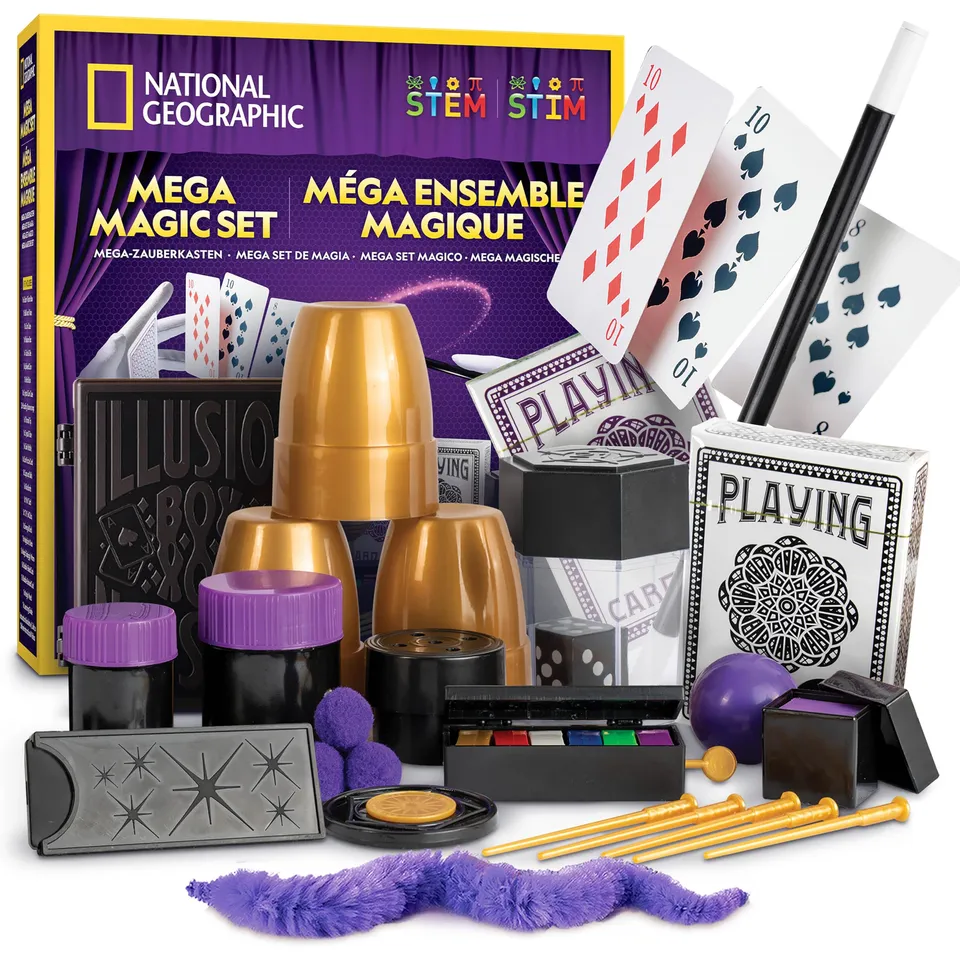 National Geographic Kids – Giochi e puzzle Mega Gioco di Magia kit con 65 trucchi