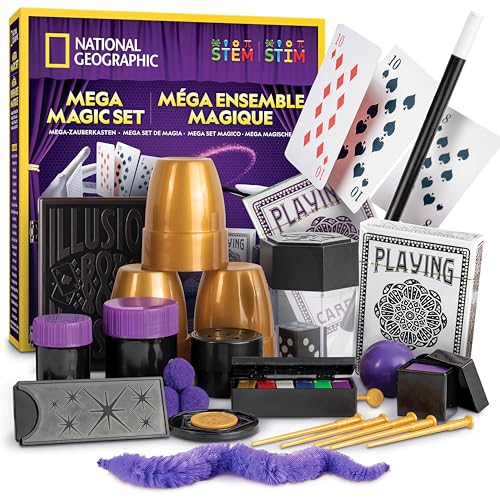 National Geographic Kids – Giochi e puzzle Mega Gioco di Magia kit con 65 trucchi