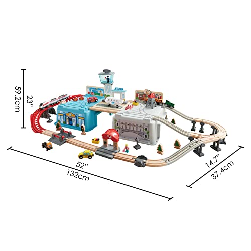 Hape Treno Set Mega Metropoli ferrovia 80 pezzi gioco di ruolo