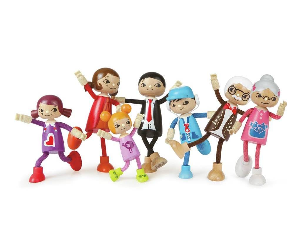 Hape Famiglia Moderna Figlia Piccola bambola in legno dai 3 anni