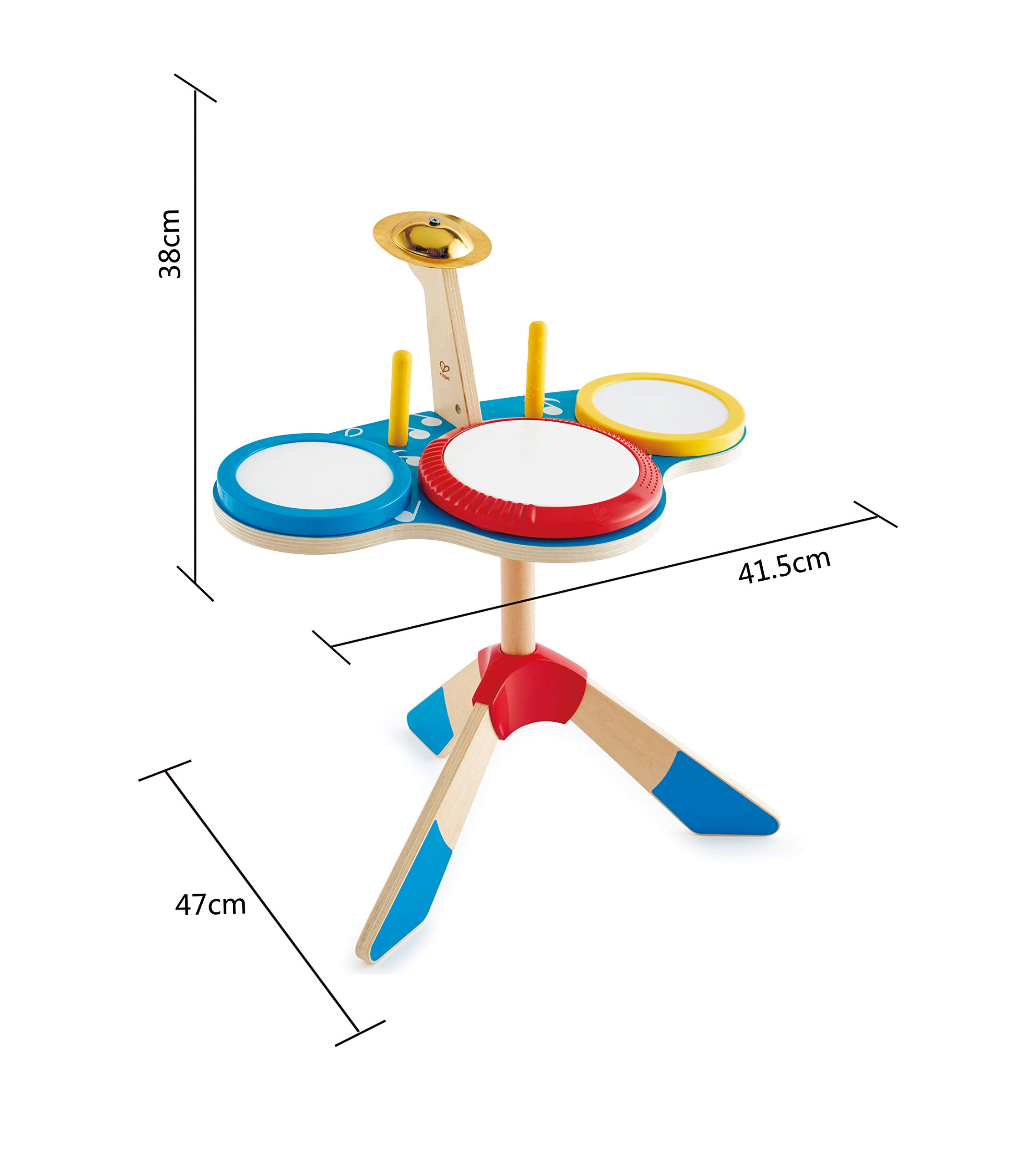Hape Giochi musicali Set Batteria e Piatti batteria per bambini