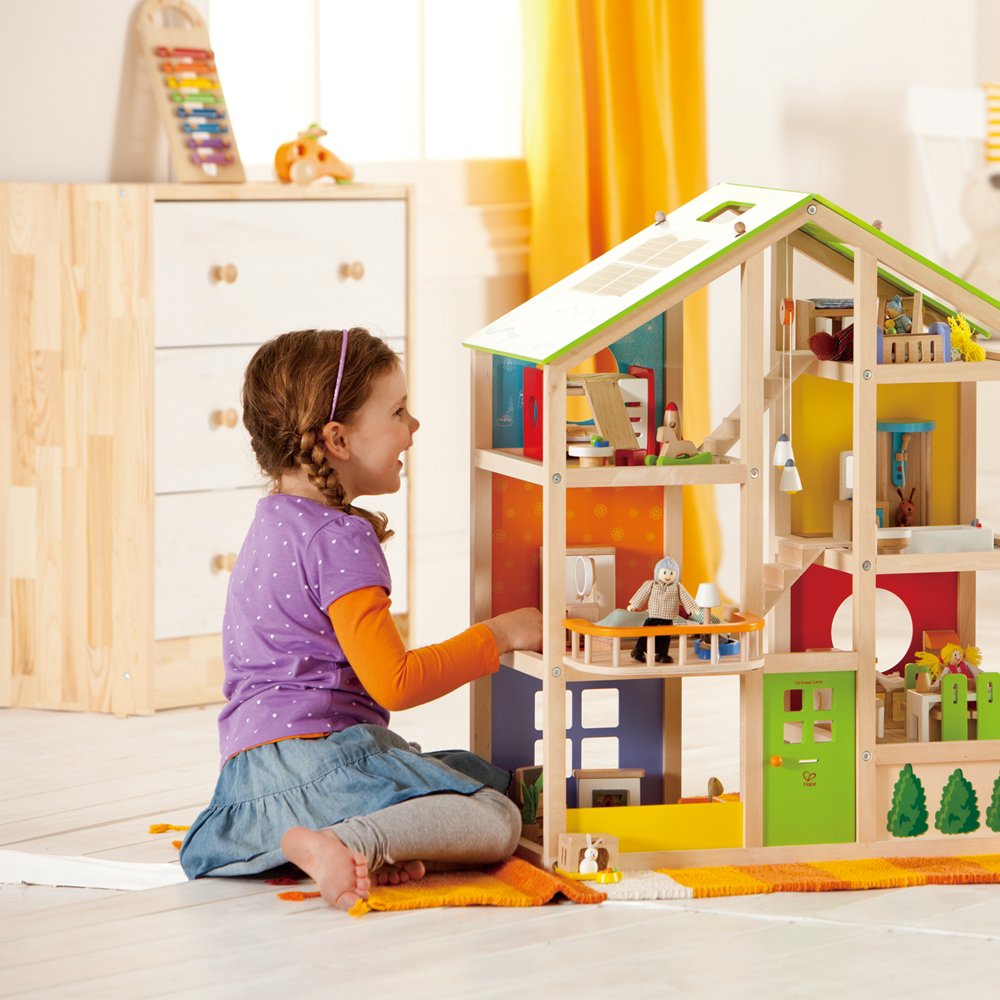 Hape Case delle bambole e accessori casetta delle bambole in legno senza accessori