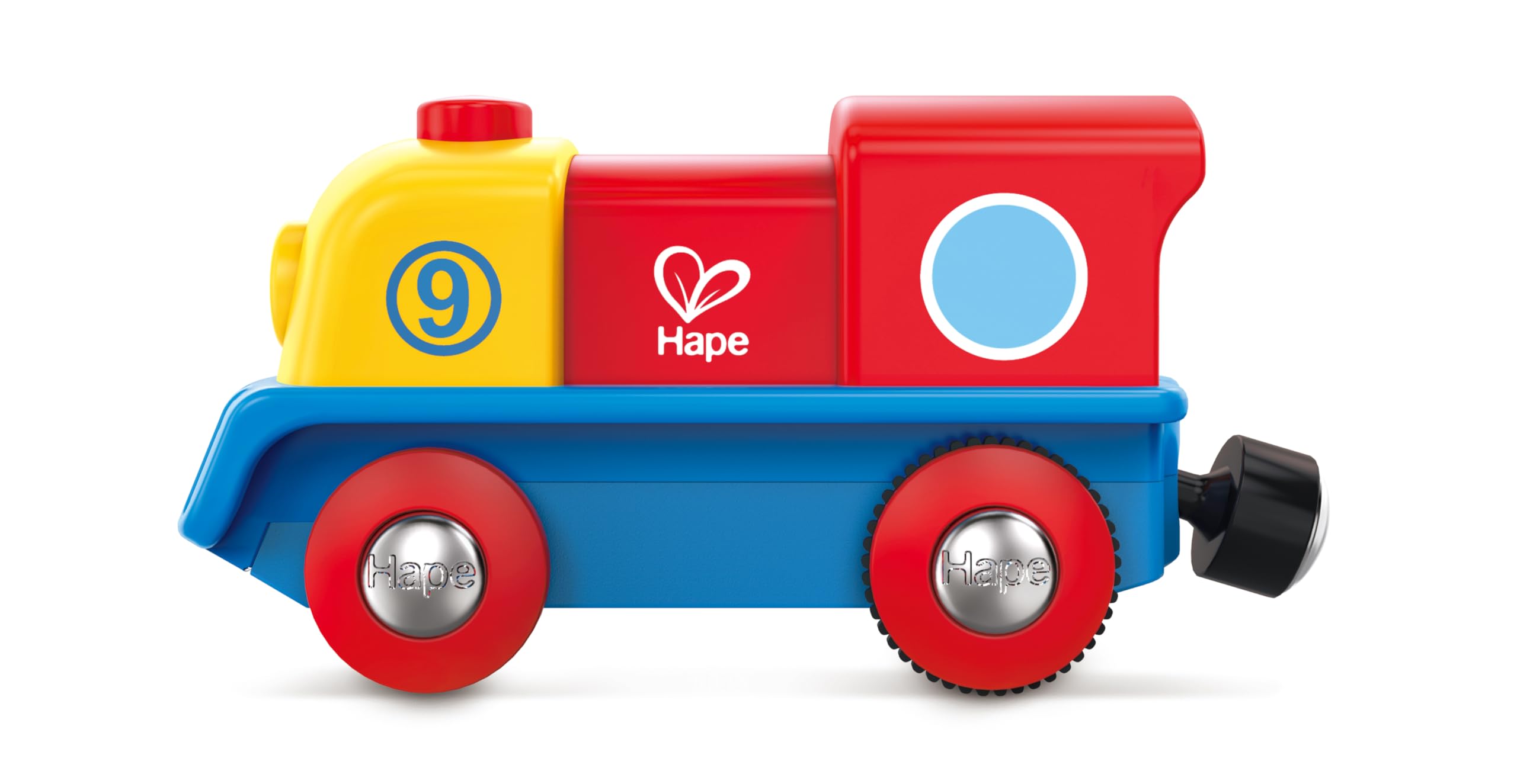 Hape Treno E3820 Piccola locomotiva con pulsante a batterie