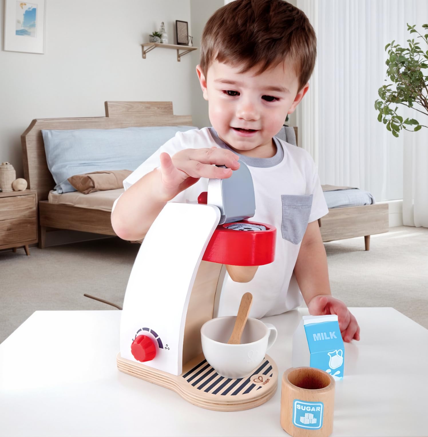 Hape Cucina e accessori Macchinetta del caffè giocattolo in legno dai 2 anni