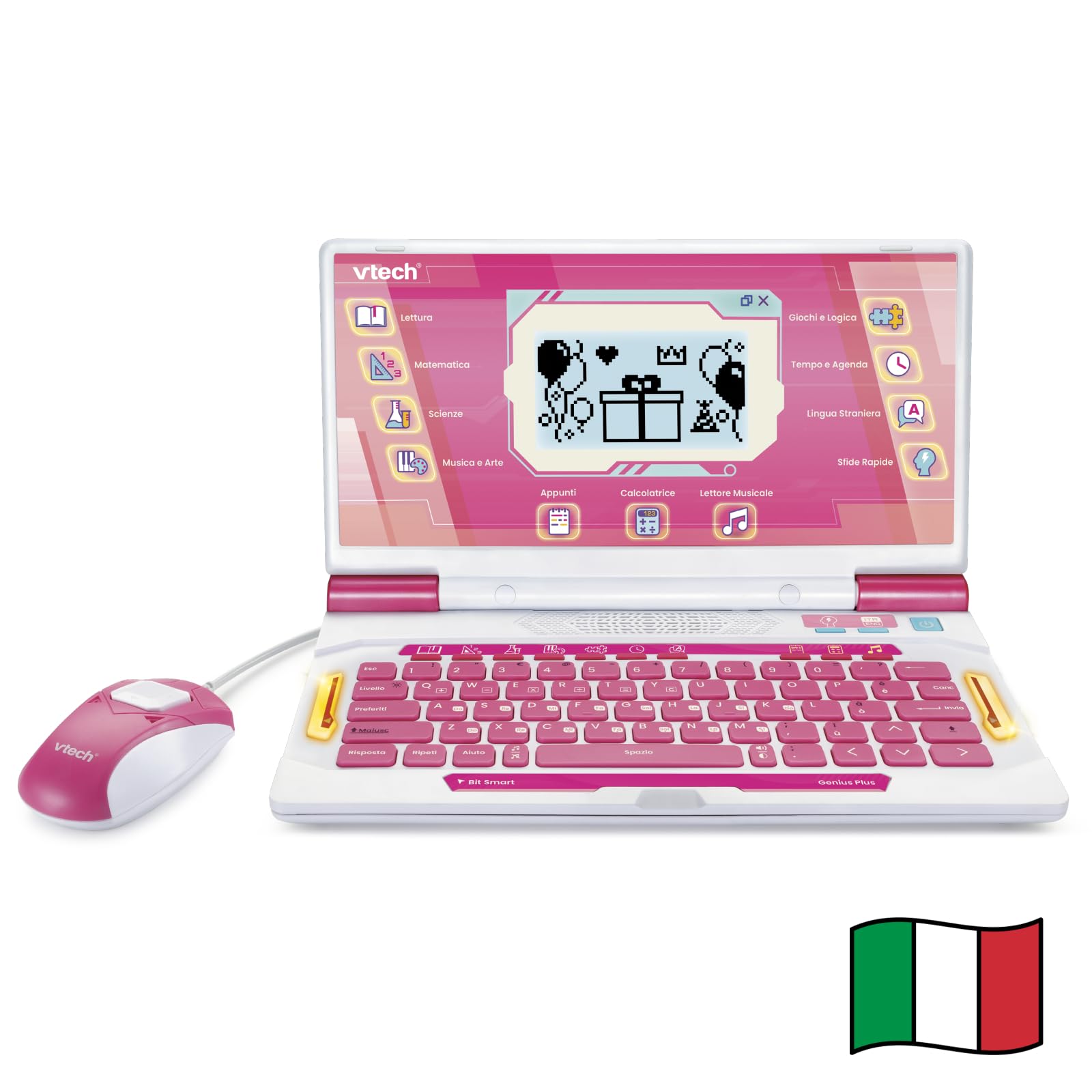 VTech Bit Smart Genius Plus computer rosa bilingue