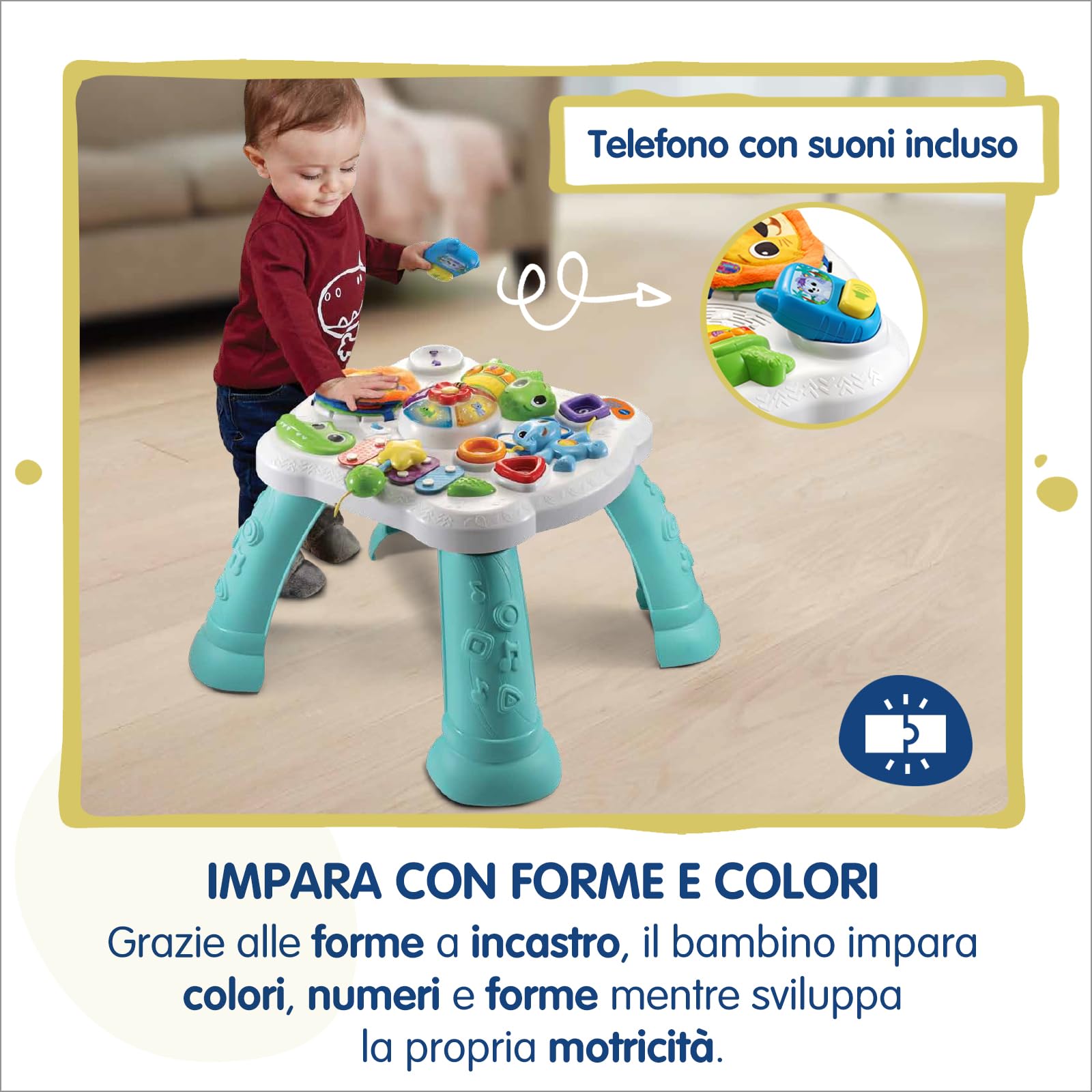 VTech Giocattoli 1-3 anni GiocaImpara tavolo attività 9-36 mesi con xilofono