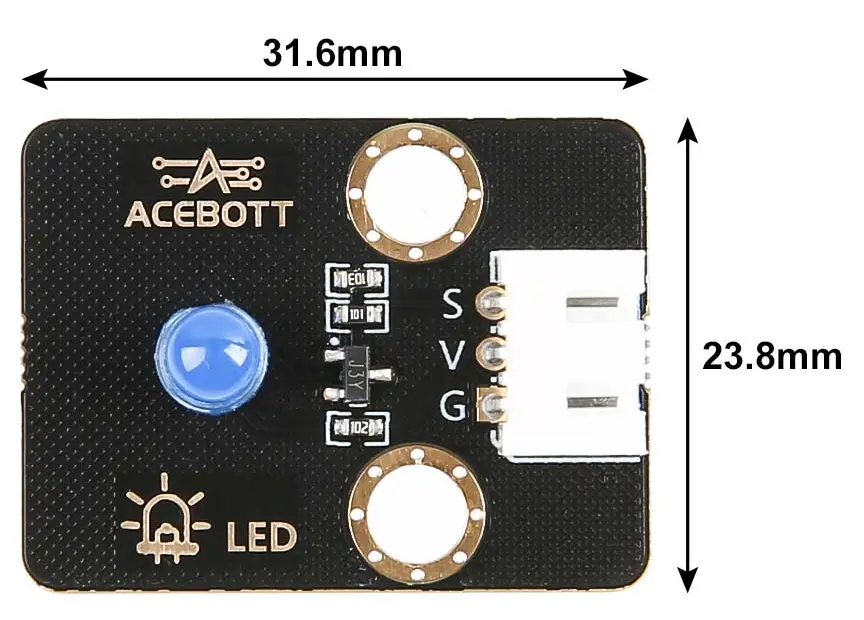ACEBOTT Electronic Modules QB081 modulo LED blu 5 mm