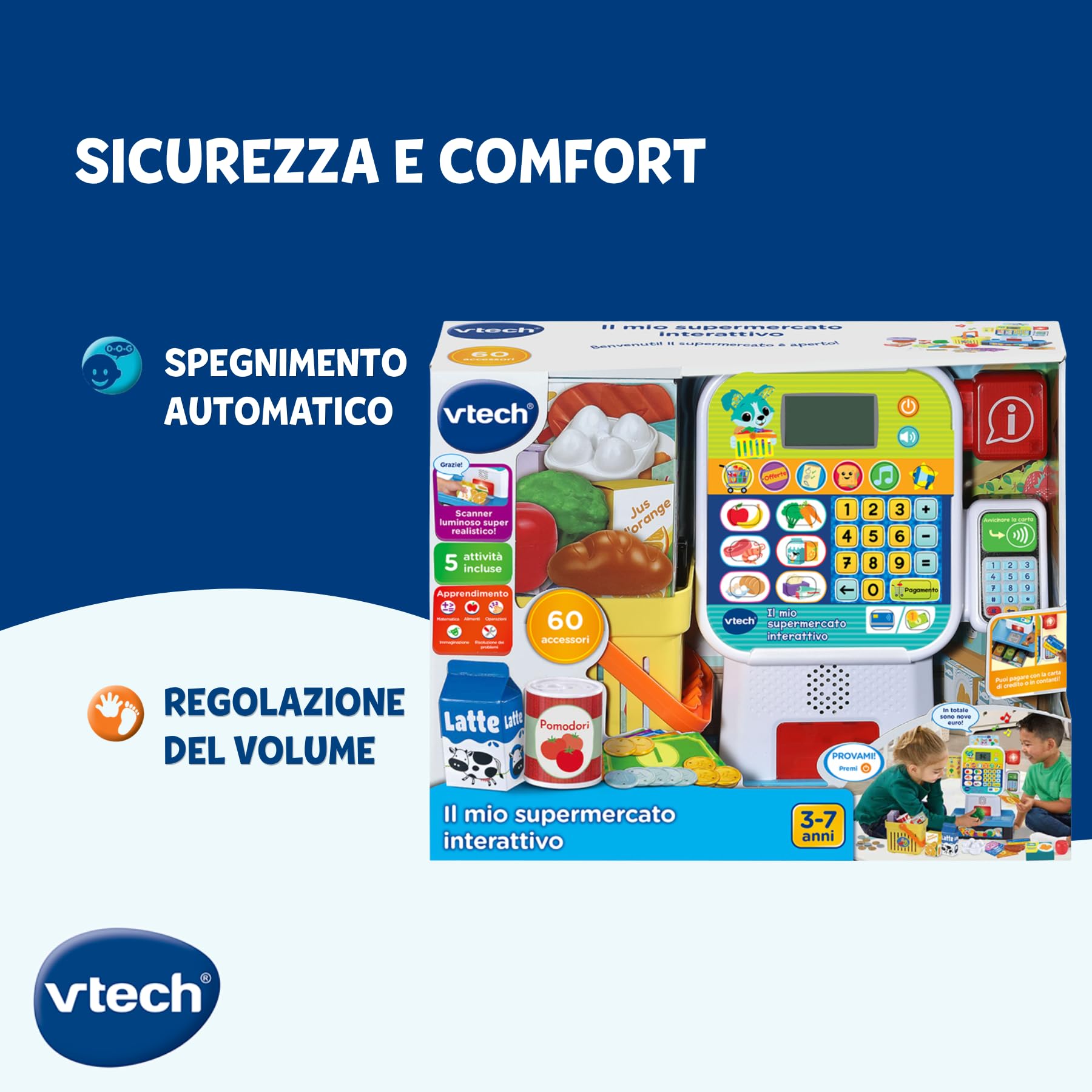 VTech Giocattoli 3-6 anni Il Mio Supermercato Interattivo cassa in italiano