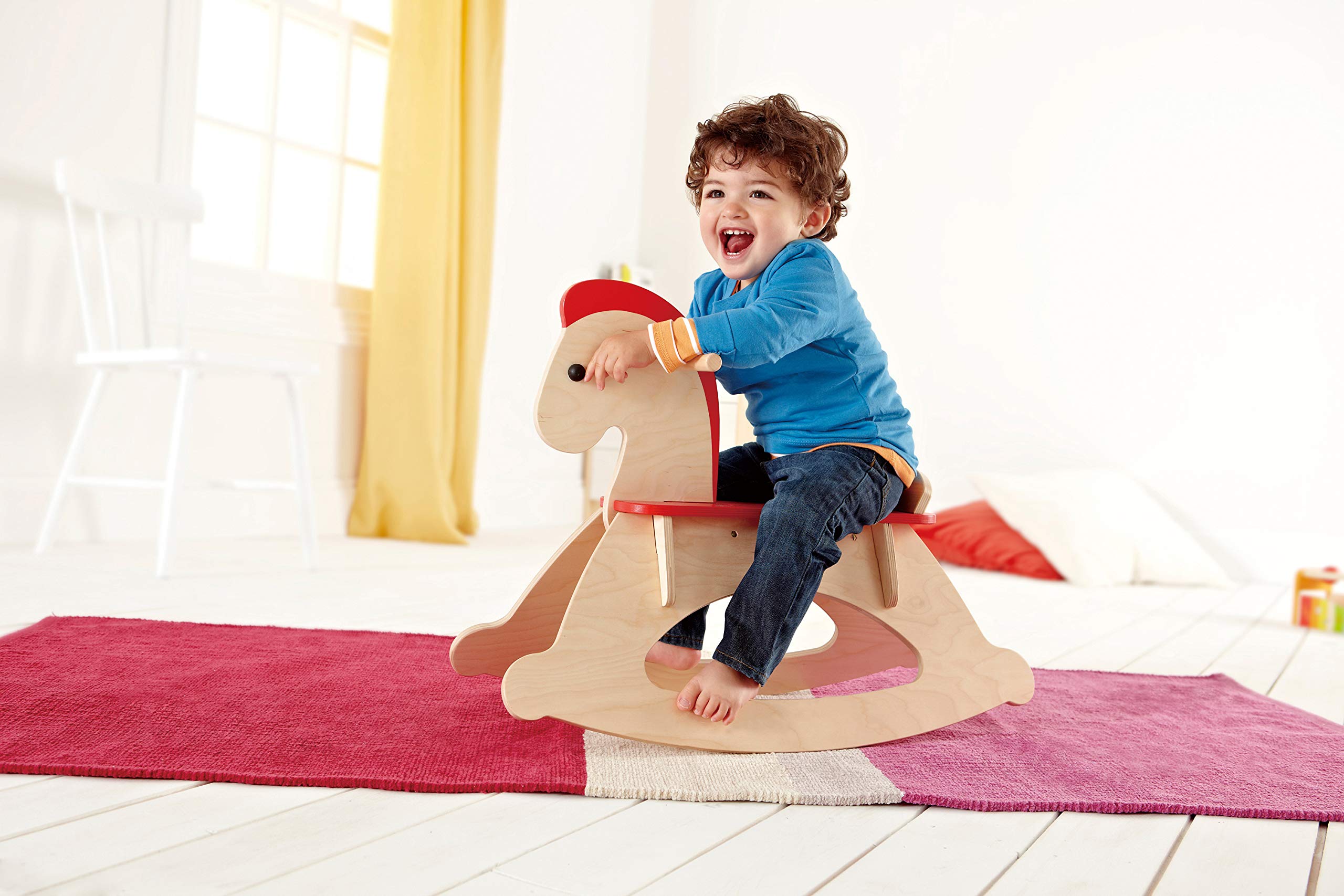 HAPE Spingi e cammina E0100 cavallino a dondolo in legno