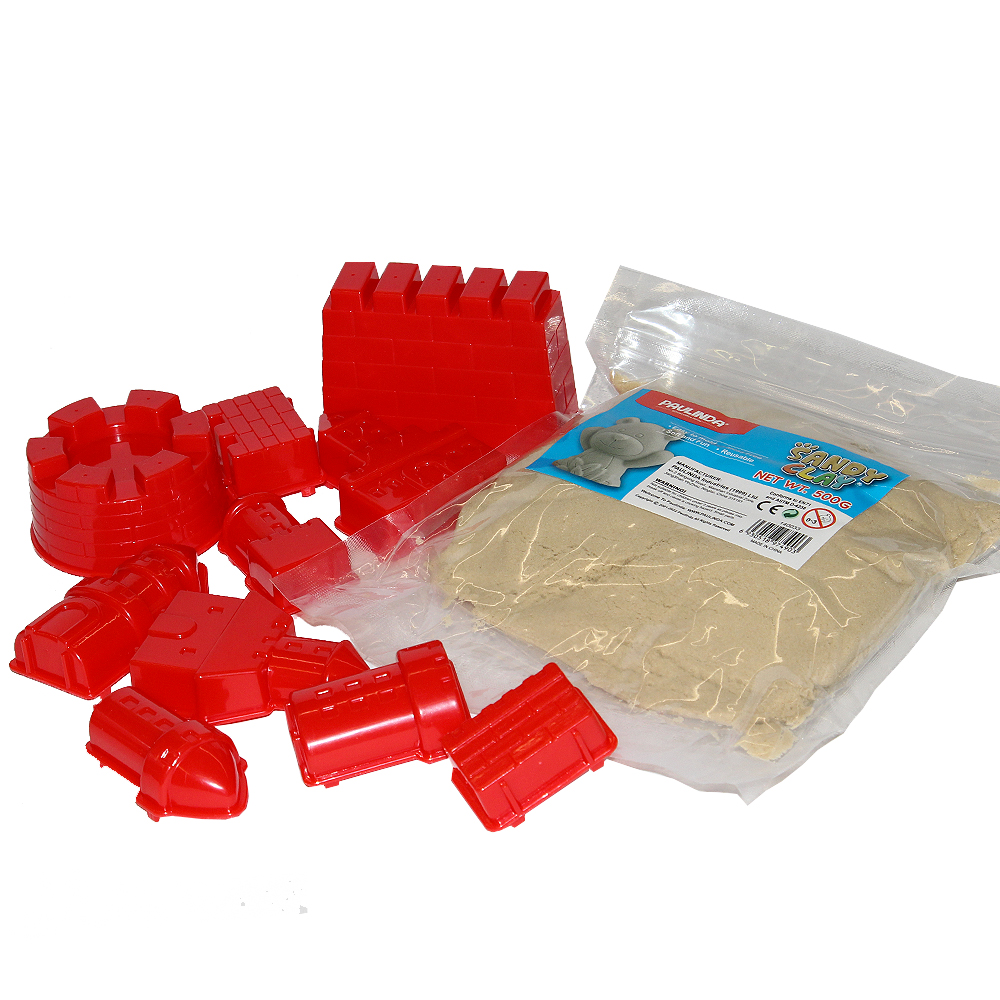 Masterhome Baby Sabbia Magica Cinetica CASTELLO 500 g con 10 formine