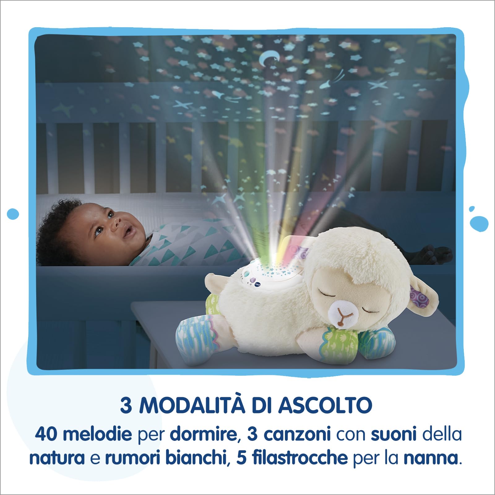 VTech Giocattoli 0-12 mesi Luce, Ninna Nanna Parlante peluche 3 in 1