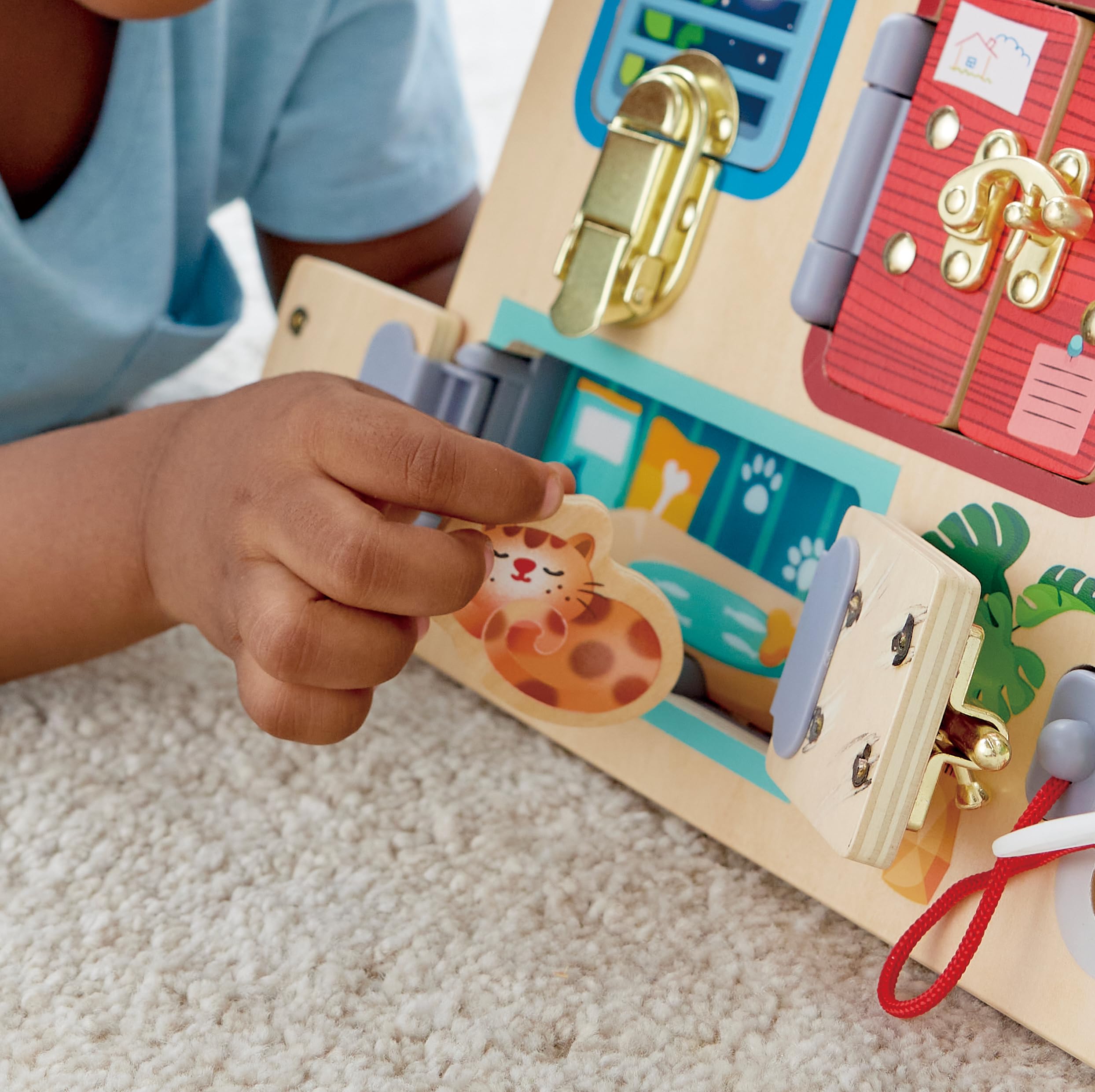 Hape Giocattoli educativi Activity Board multicolore con serrature