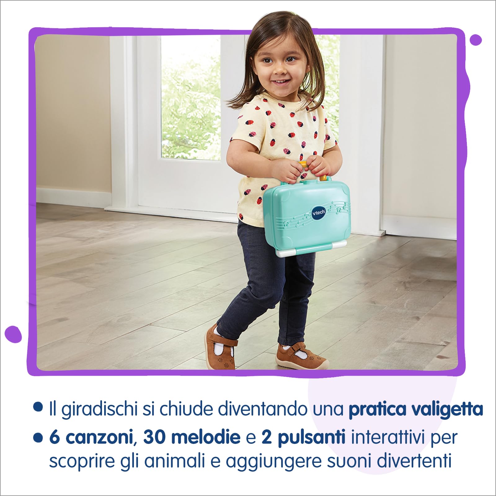 VTech Giocattoli 1-3 anni Wisky Micio Giradischi giocattolo
