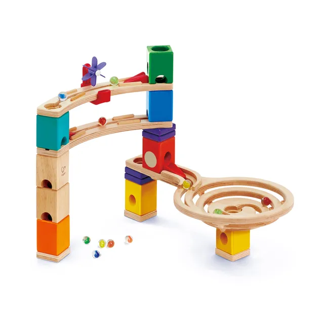 Hape Quadrilla Corsa verso il traguardo pista per biglie in legno dai 4 anni