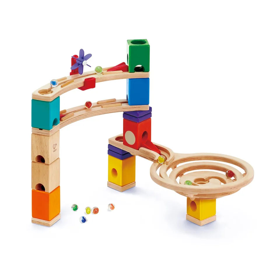 Hape Quadrilla Corsa verso il traguardo pista per biglie in legno dai 4 anni