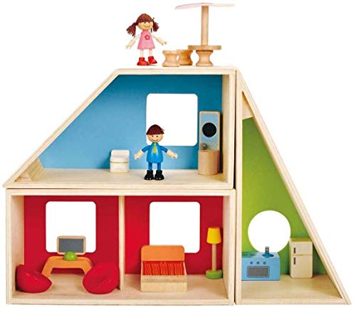 Hape Case delle bambole E3404 casa delle bambole fai da te con mobili