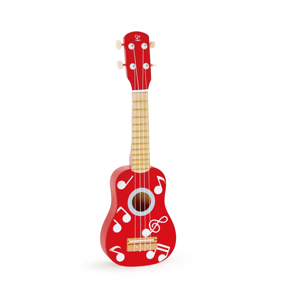 Hape Giochi musicali E0603 ukulele rosso in legno
