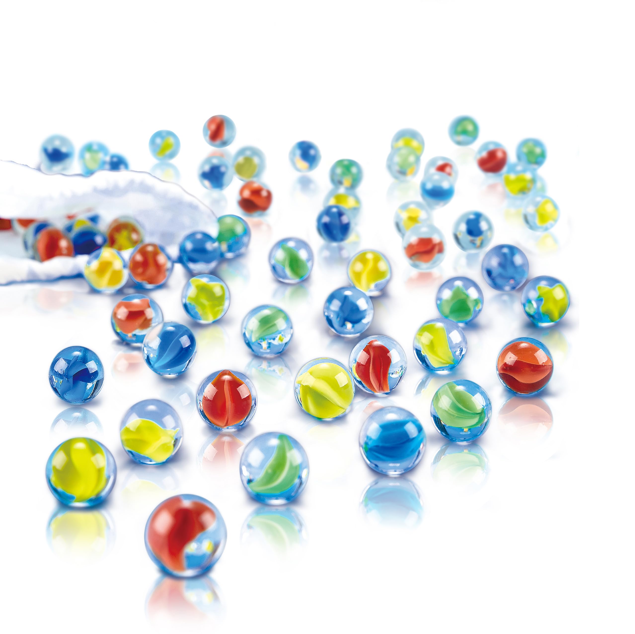 Hape Quadrilla Biglie da Gara biglie di vetro multicolore 50 pezzi
