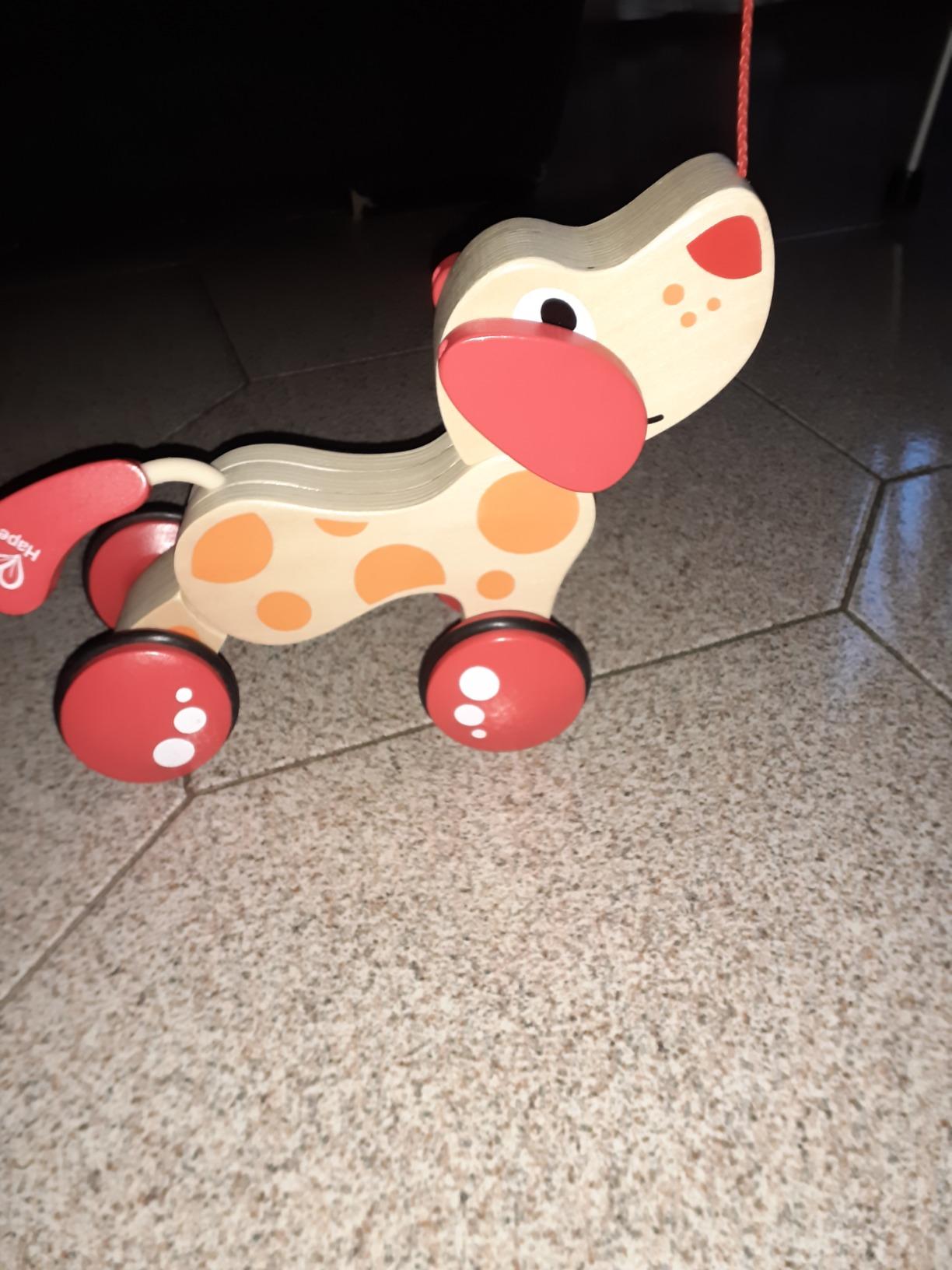Hape Spingi e cammina Pepe cagnolino trainabile in legno