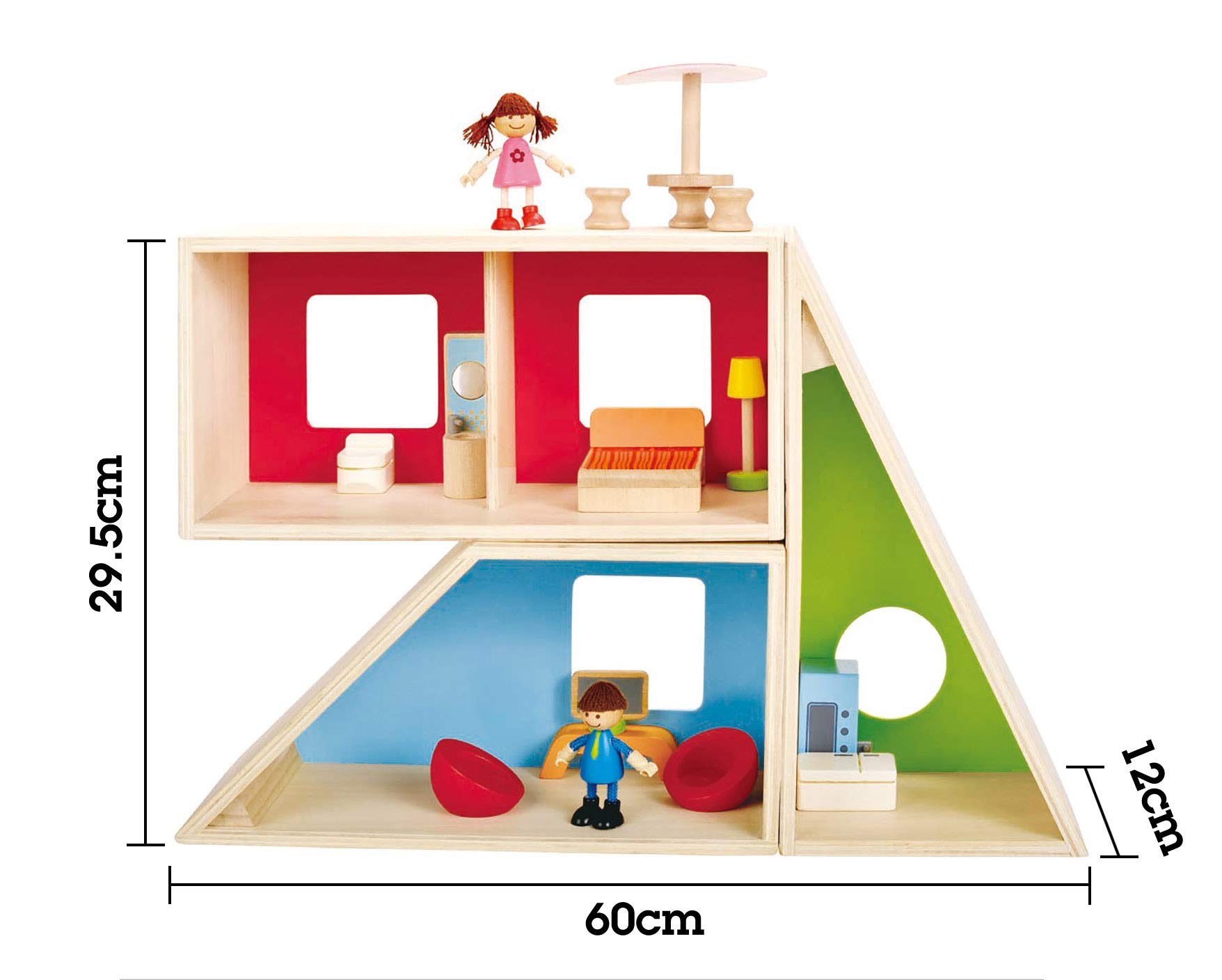 Hape Case delle bambole E3404 casa delle bambole fai da te con mobili