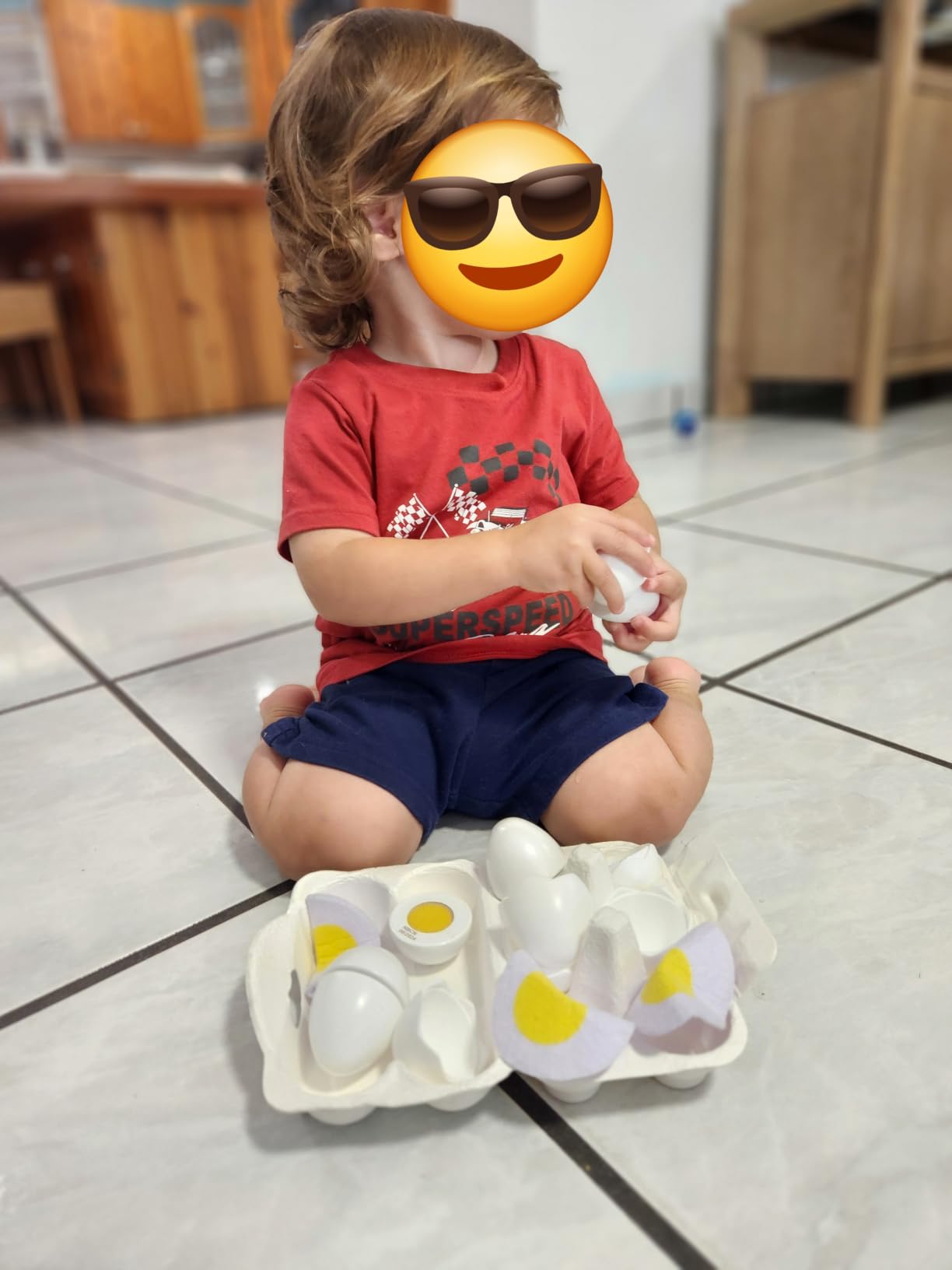 Hape Cucina e accessori Cartone delle Uova set di sei uova in legno