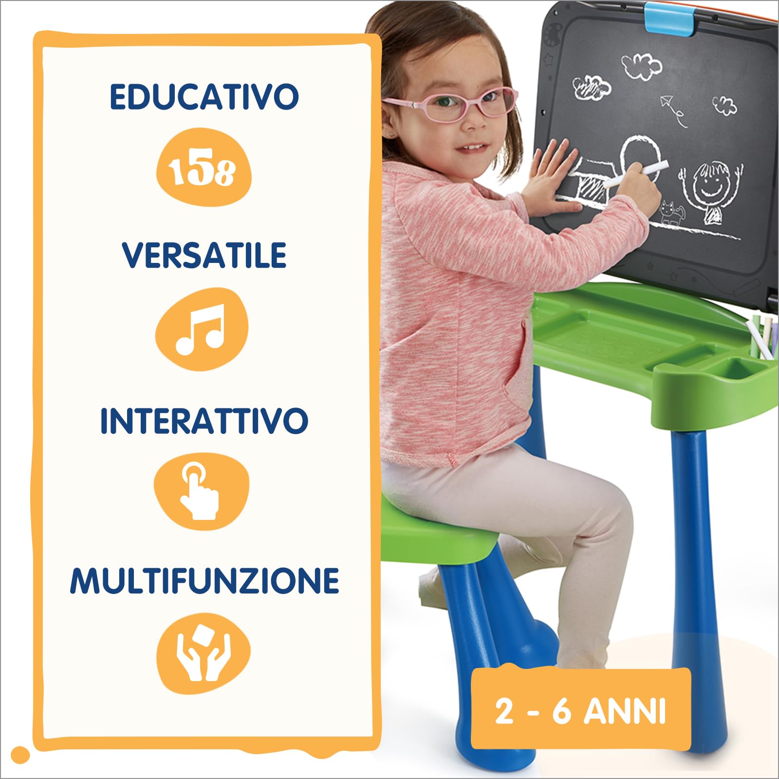 VTech Giocattoli 3-6 anni Magico Tavolo Interattivo ToccaImpara tavolo 5 in 1