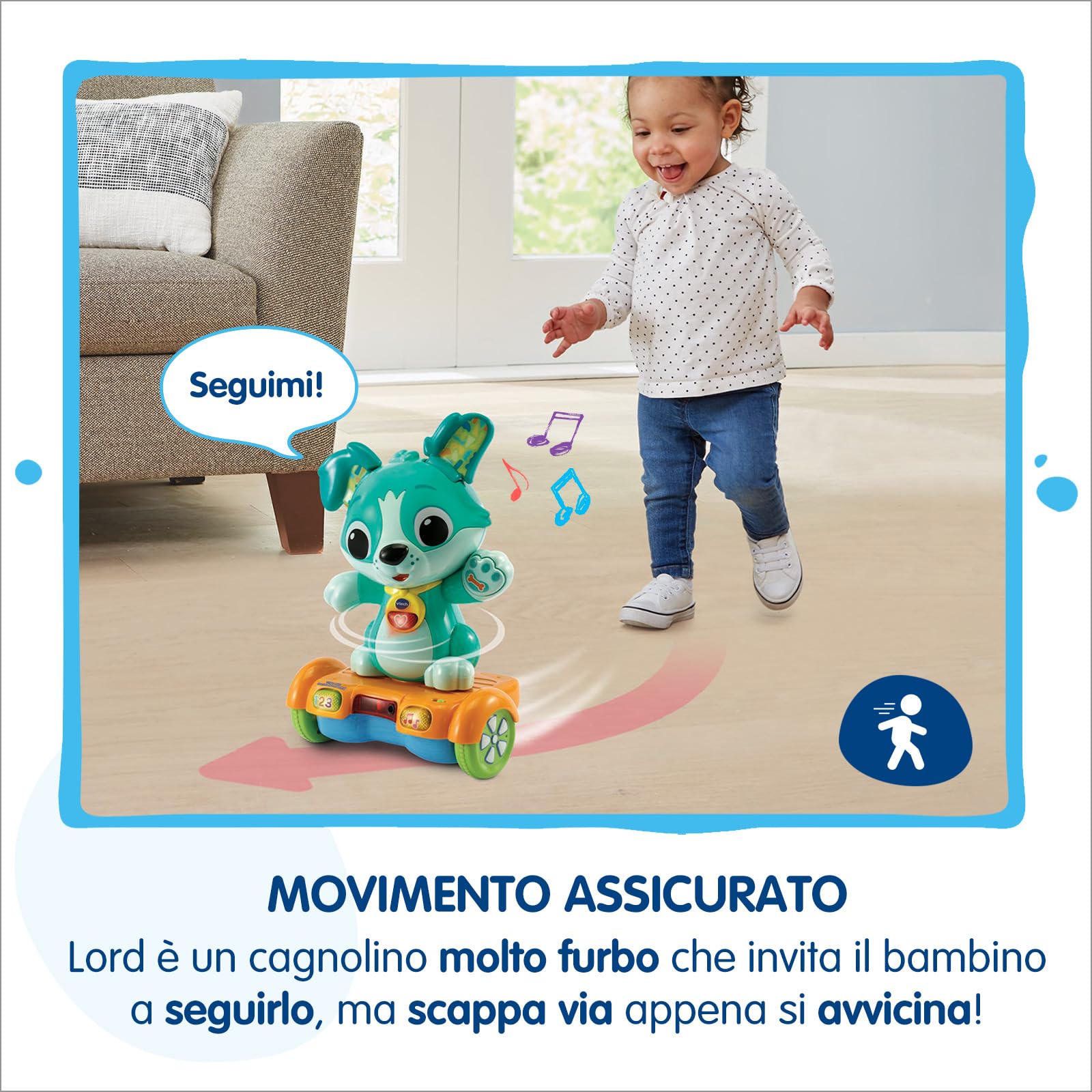 V-Tech Giocattoli 1-3 anni Lord Cucciolo in Hoverboard cagnolino interattivo 12-36 mesi