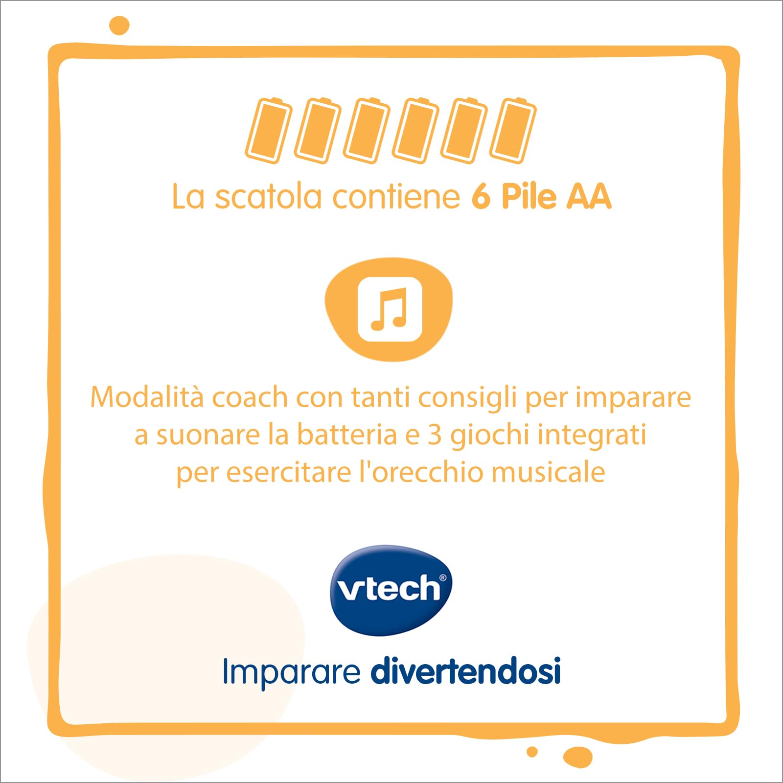 V-Tech Kidi DJ Drums batteria elettronica per bambini 6+ anni
