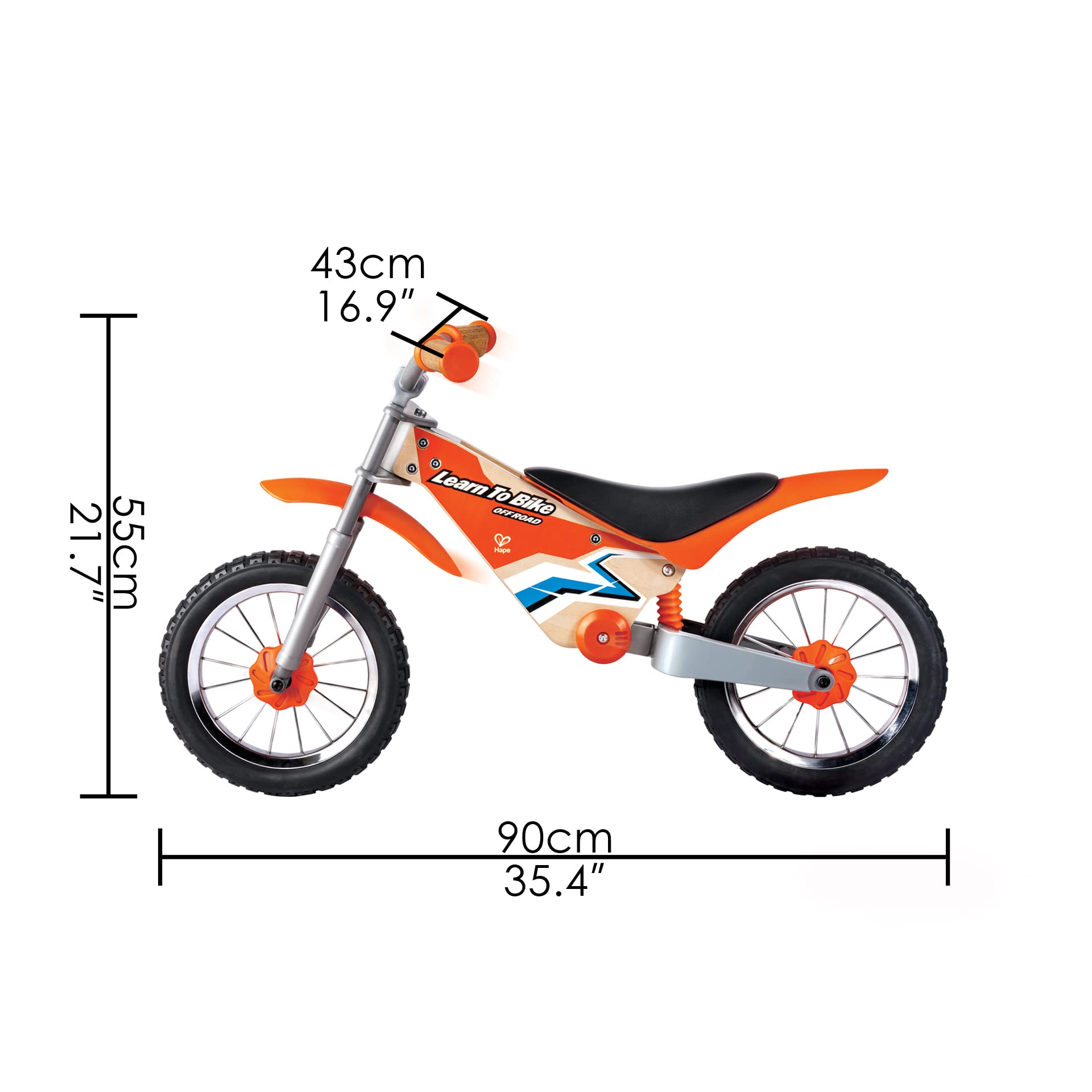 Hape Primi passi e bici Balance Bike da cross bici senza pedali in legno