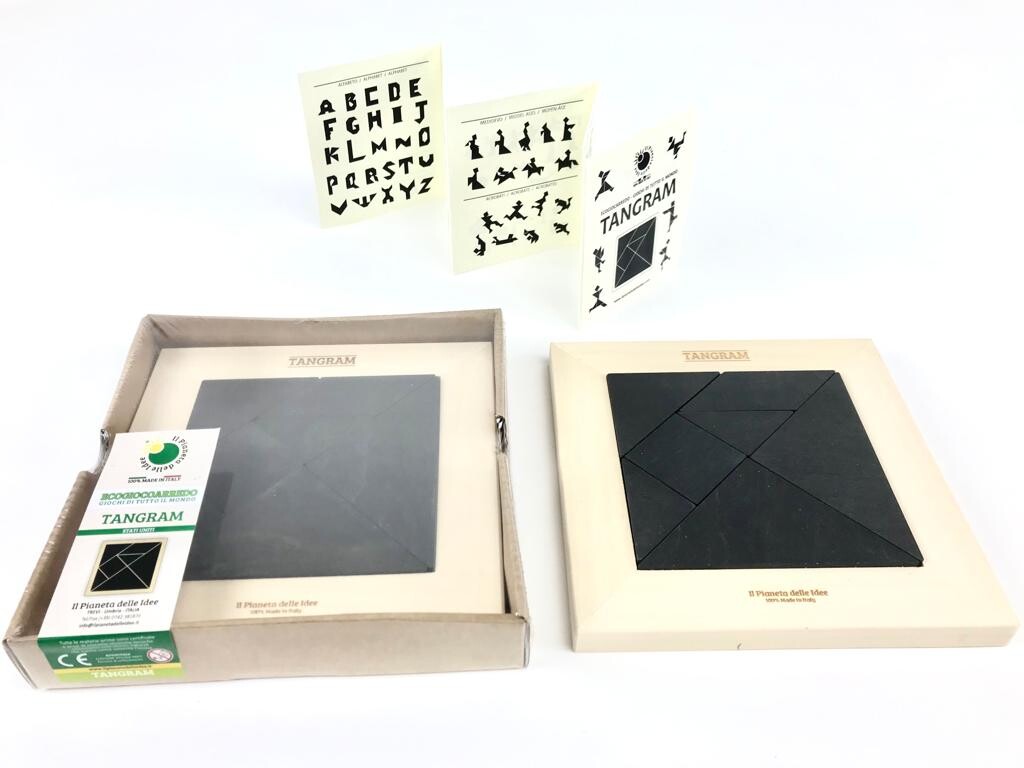Il Pianeta delle idee Giocare Tangram classico gioco in legno 15x15 cm