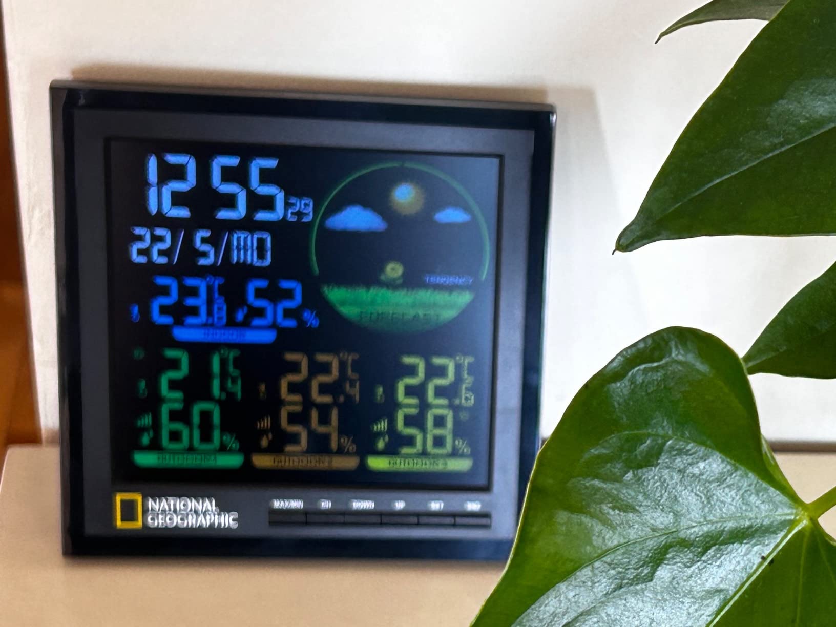 National Geographic Stazioni meteorologiche ed elettronica outdoor 9070700 stazione meteo nera