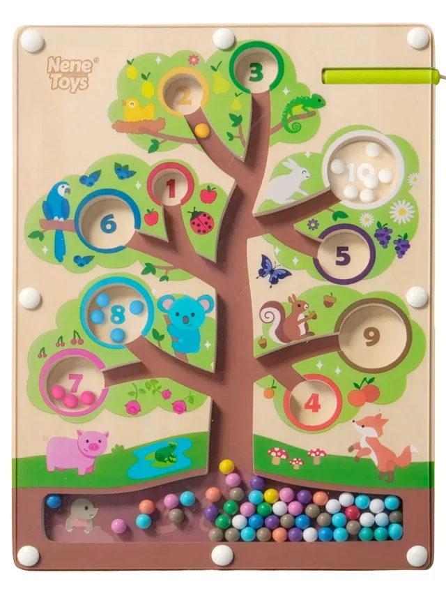 Nene Toys Puzzles & Learning Counting Tree Maze labirinto magnetico