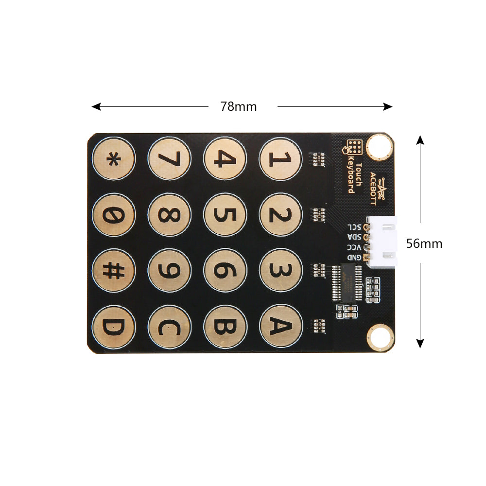 ACEBOTT Electronic Modules Touch Keyboard Module tastierino touch 4×4