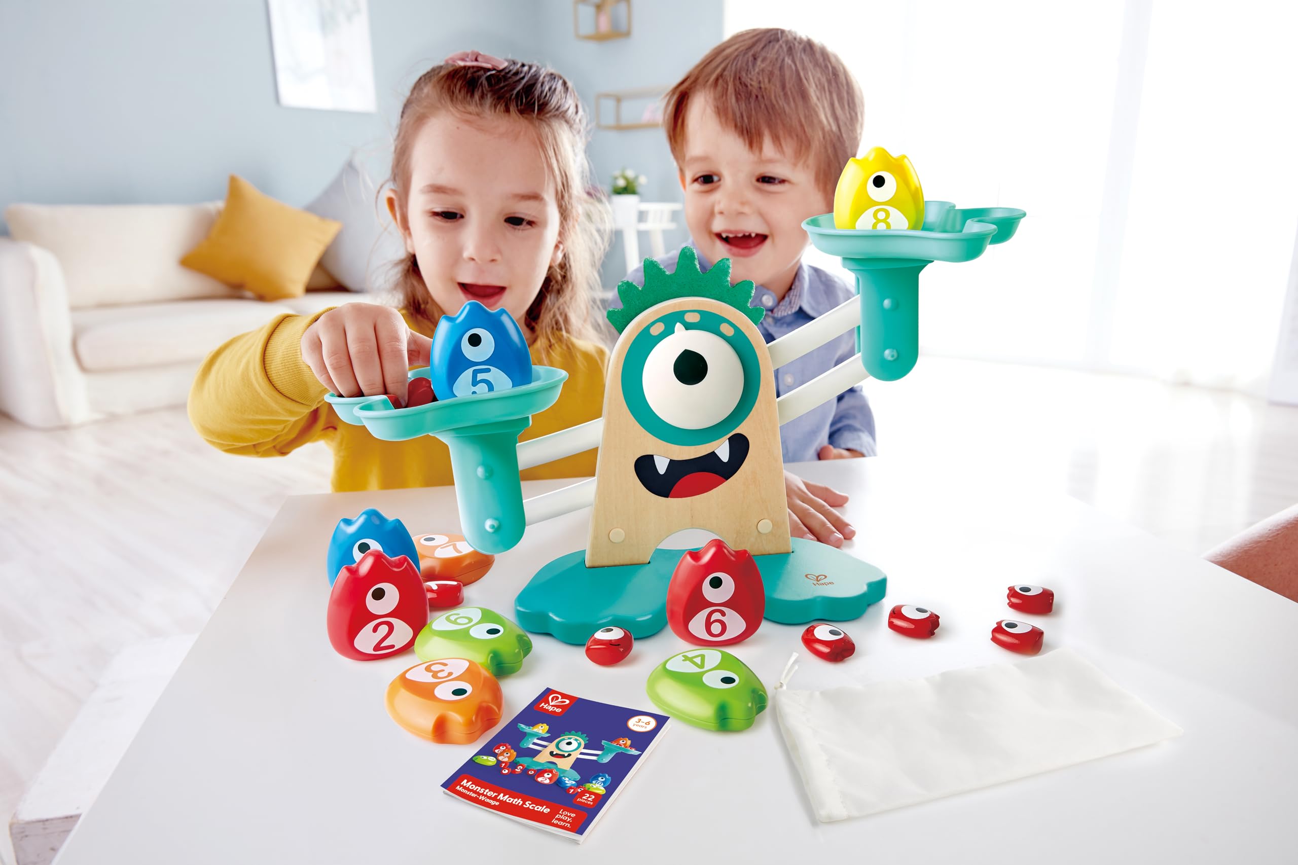 Hape Giocattoli educativi bilancia matematica con mostri 20 pezzi