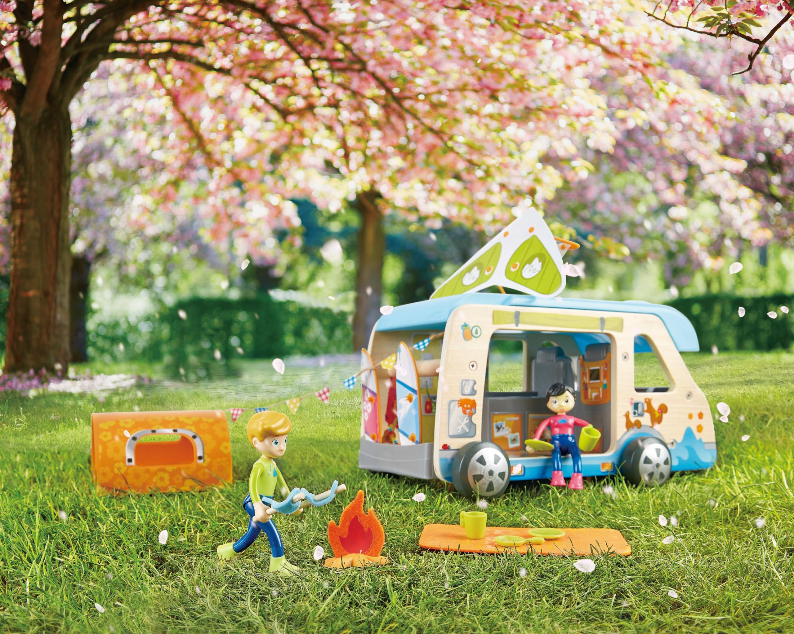 Hape Case delle bambole e accessori Camper Avventura trasformabile