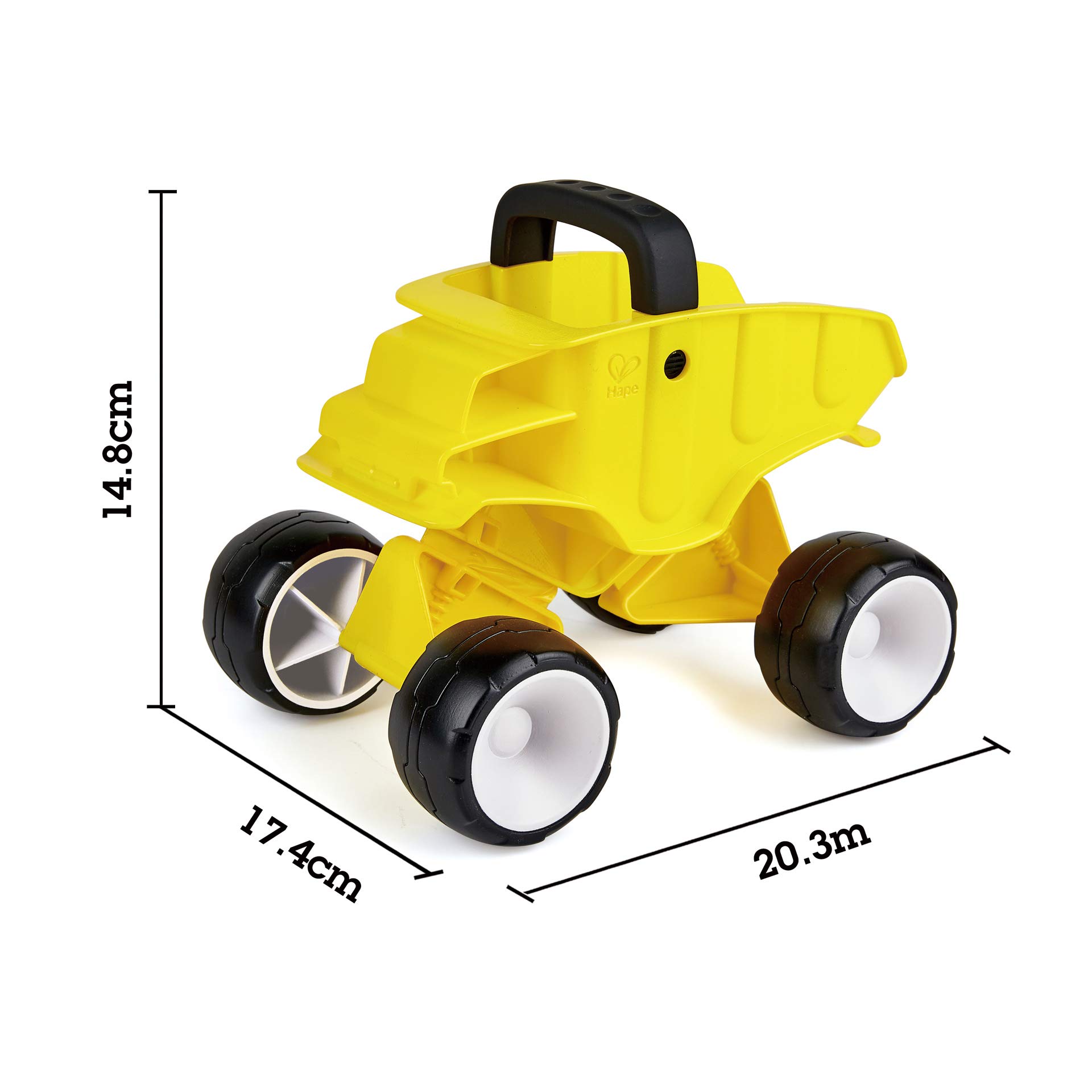 Hape Giochi da spiaggia Autocarro Giallo con cassone ribaltabile camion giocattolo