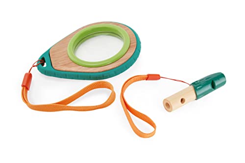Hape Nature Fun Set esploratore lente d’ingrandimento 4x e fischietto