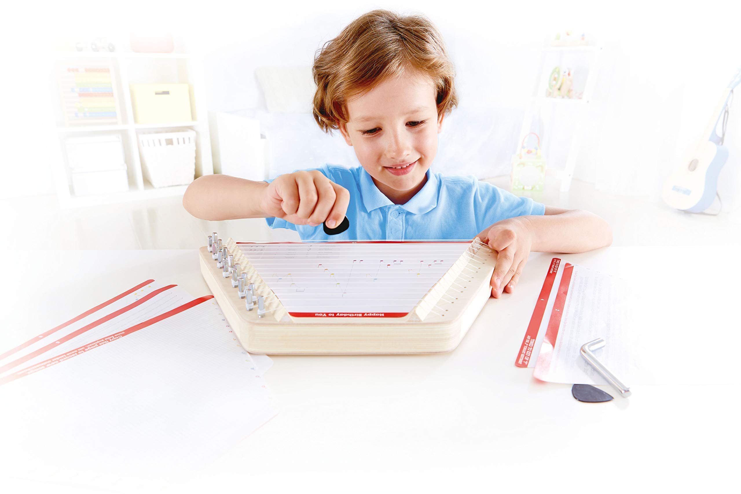 Hape Giochi musicali La Mia Prima Arpa arpa da tavolo in legno multicolore