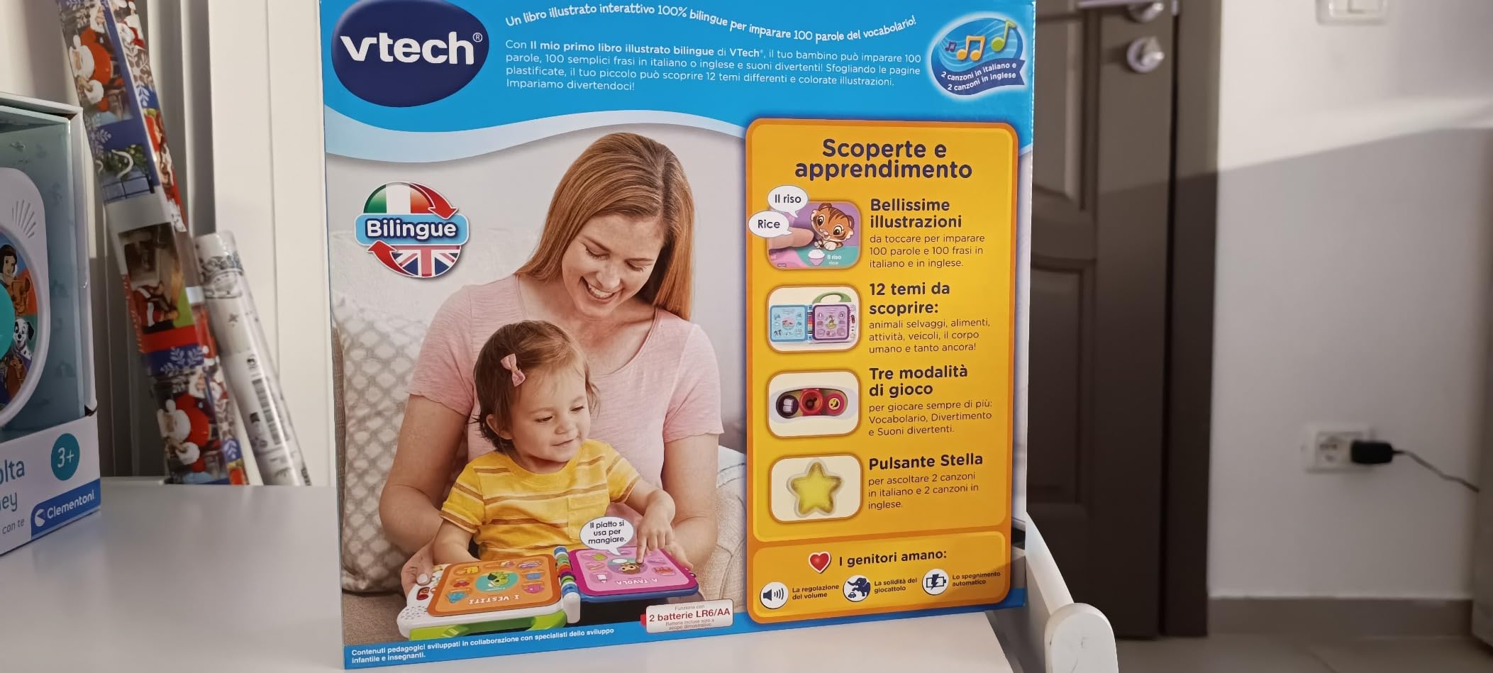 VTech Giocattoli 1-3 anni Il Mio Primo Libro Illustrato 100 Parole libro bilingue