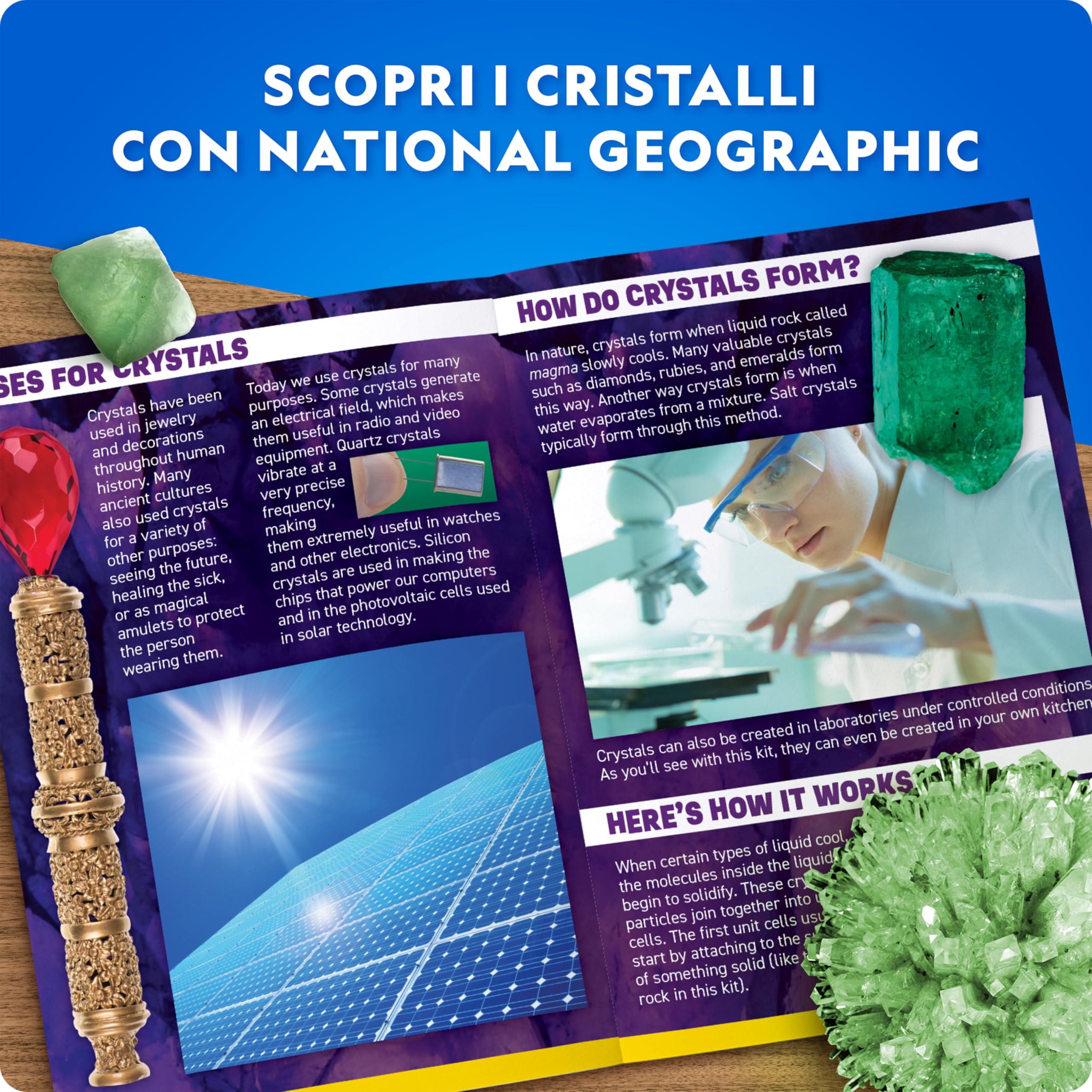 National Geographic Kit scientifici e di scoperta Kit Cristalli Giganti Luminosi