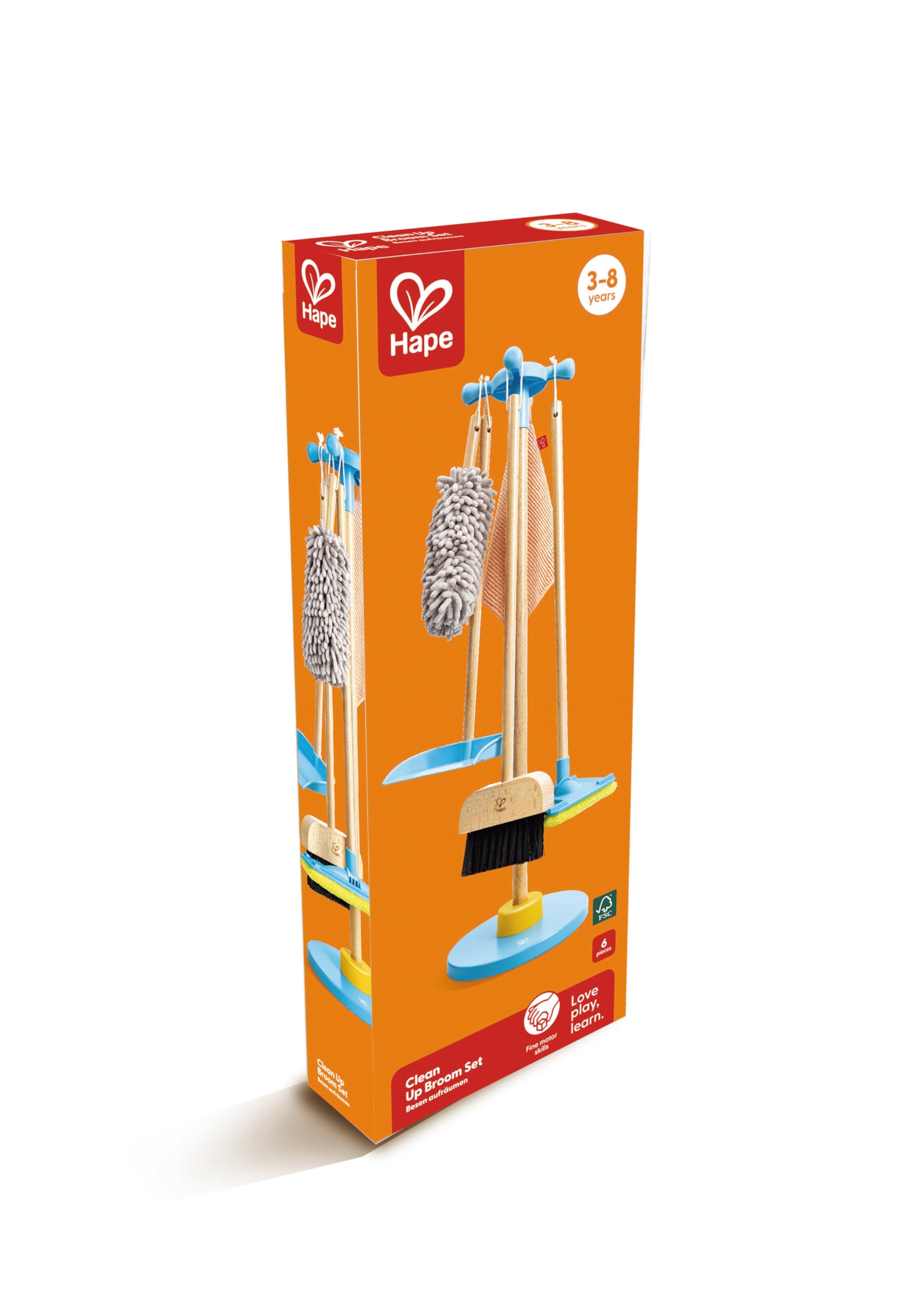 Hape Giochi di ruolo Set per la pulizia giocattolo con supporto