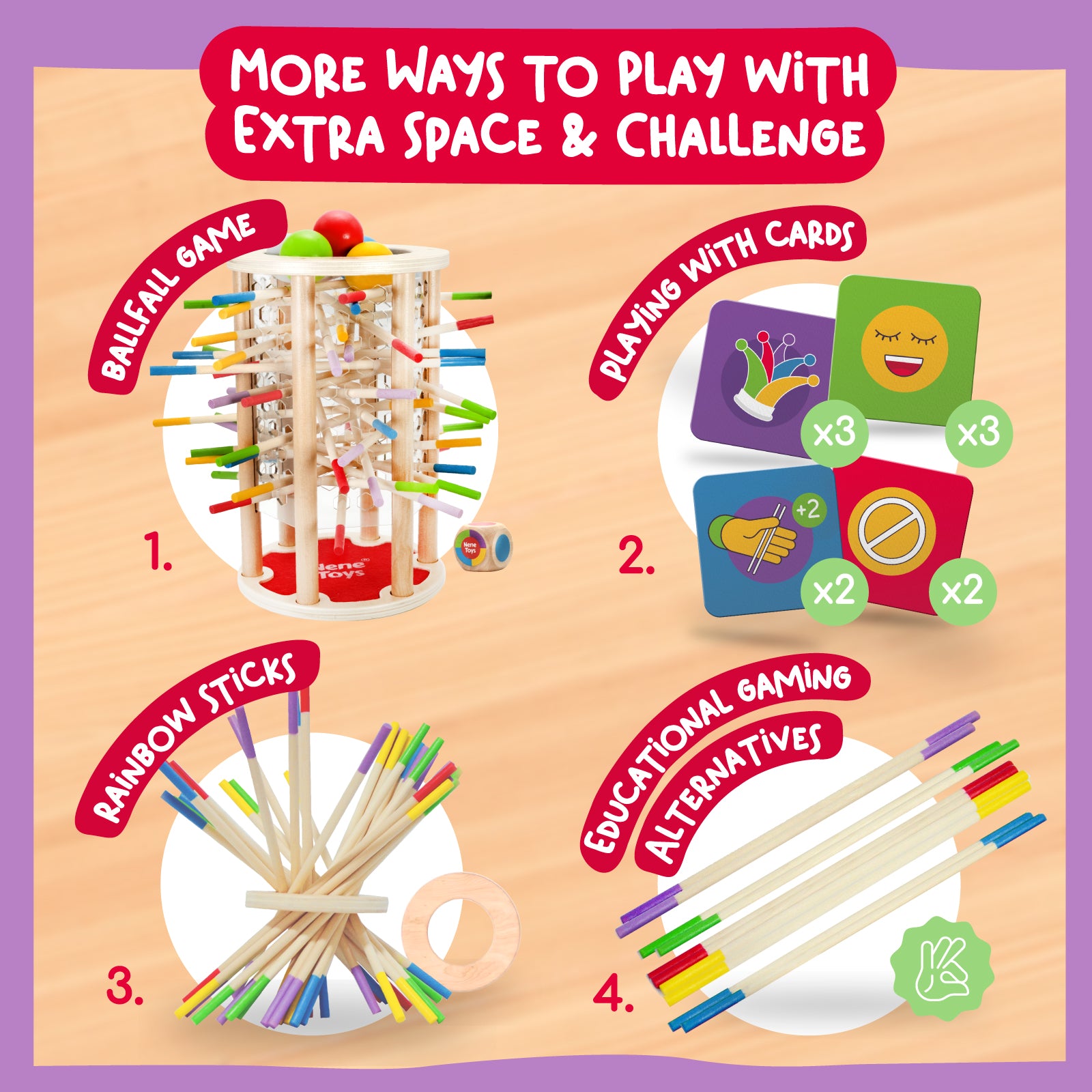 Nene Toys Family Games BALLFALL Mega gioco da tavolo