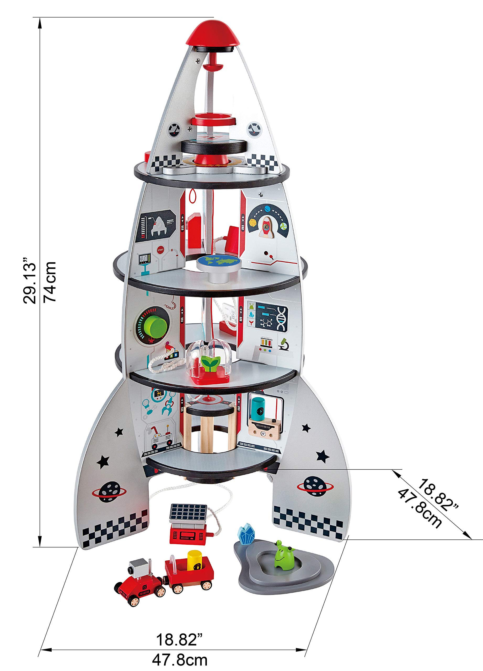Hape Montare e costruire Razzo spaziale gioco di ruolo in legno 20 pezzi