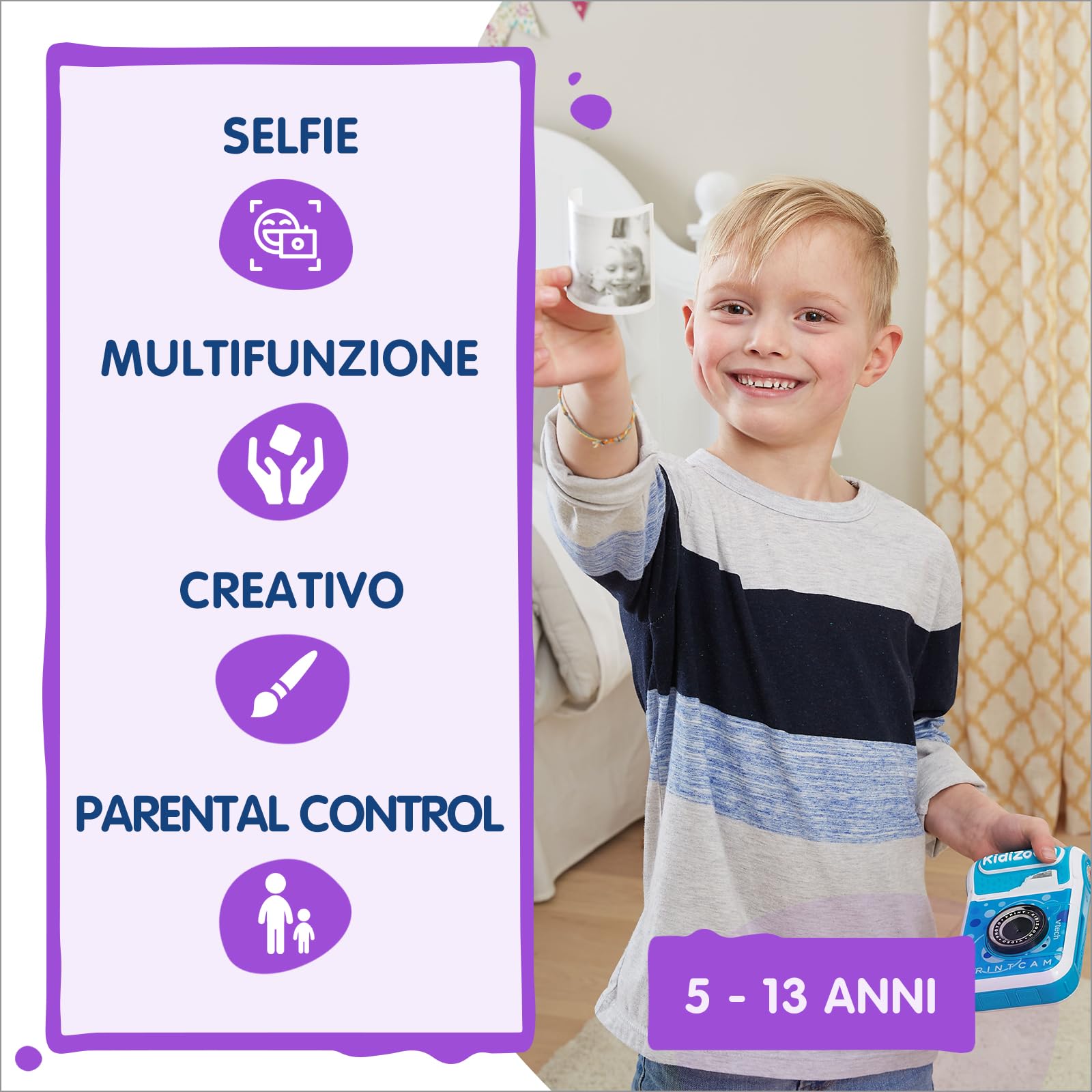VTech Kidizoom Printcam macchina fotografica istantanea 5-12 anni